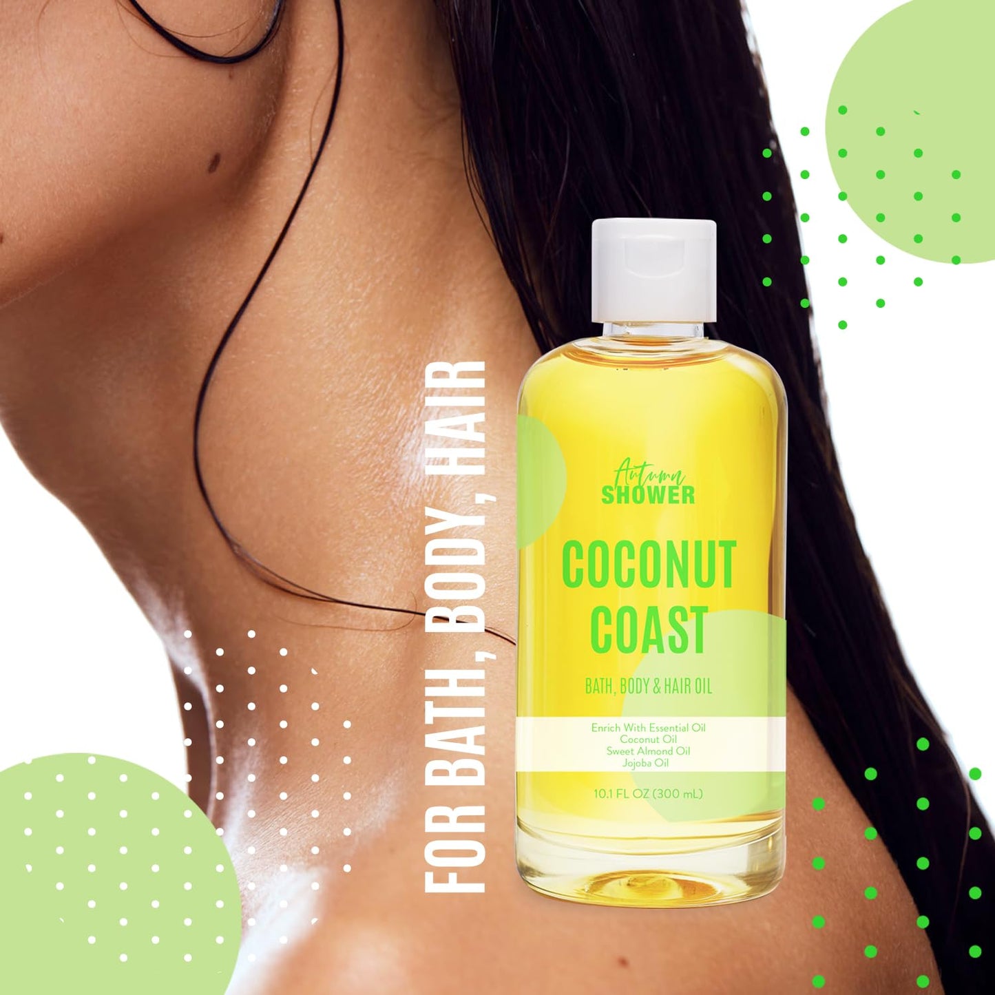 Bath Oil Body Oil Oil with Sweet Almond, Jojoba Oil, Sweet Almond & Lavender & Coconut Bath Oils Mother's Day Gift for Women, Multiuse Oil for Hair & Dry Skin 30 fl oz (Pack of 3)