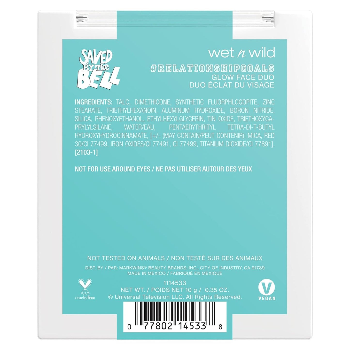 wet n wild Saved By The Bell Highlighter + Illuminator Glow Face Duo, Highlighter Makeup Powder, Illumniator Makeup Powder, Cruelty-Free Makeup, Relationship Goals,1114533