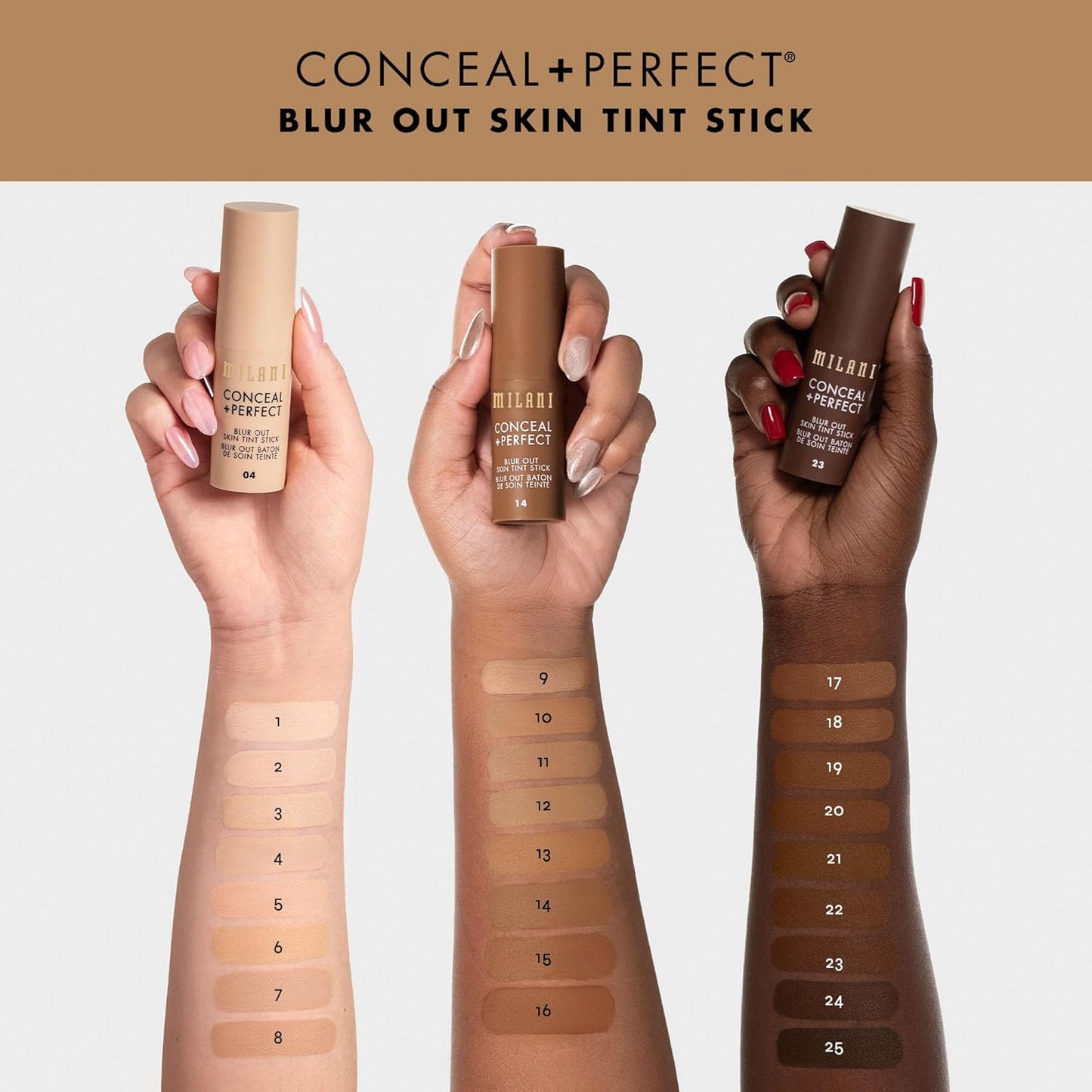 Milani Conceal + Perfect - Skin Tint Stick, Blur Out Tinted Moisturizer Makeup, Shade 011