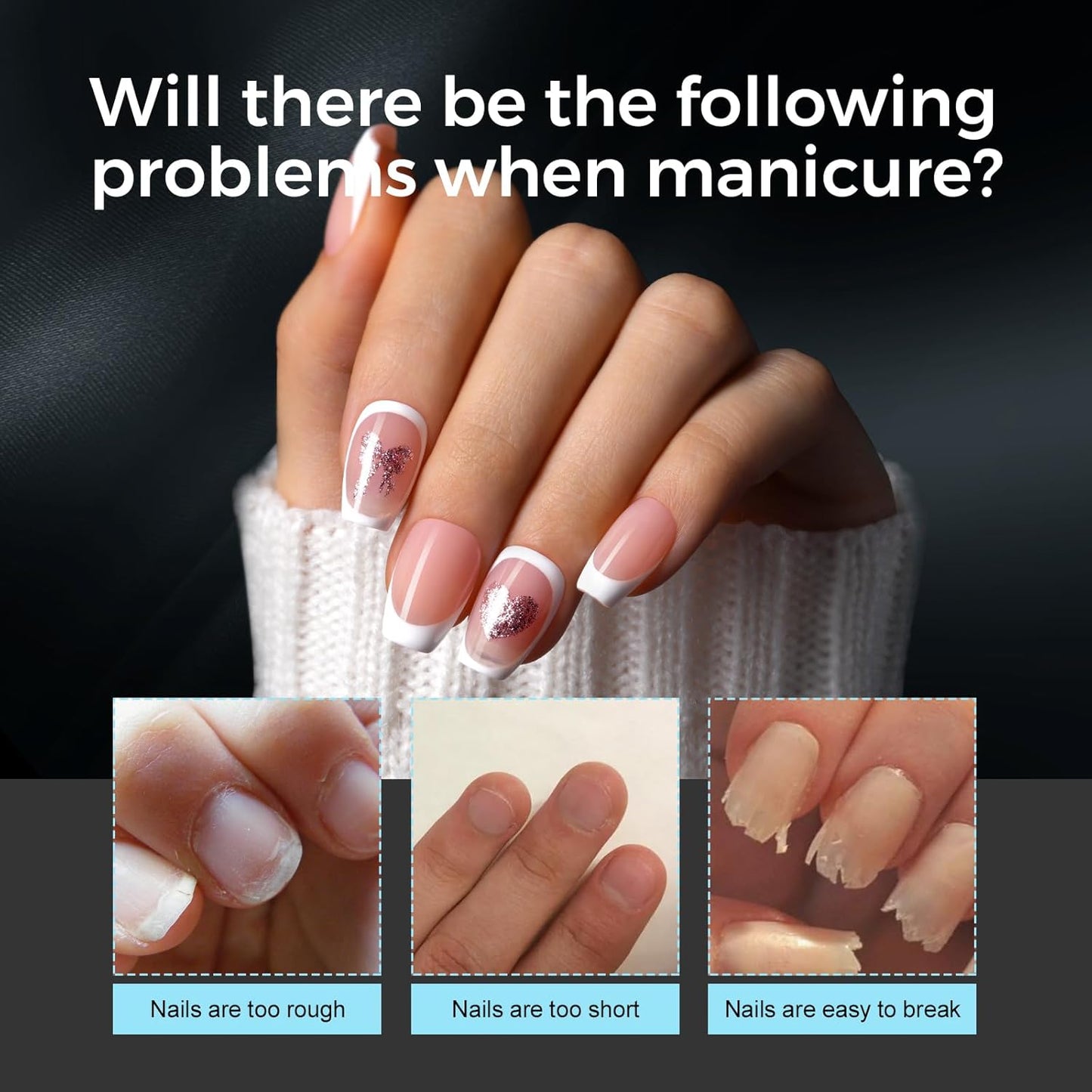 TOMICCA Short Coffin Nail Tips Acrylic Nails 240Pcs Acrylic Nail Kit Gel Nail Tips Pre-shape Clear Nails for Beginner and Professional DIY Salon 12 Sizes