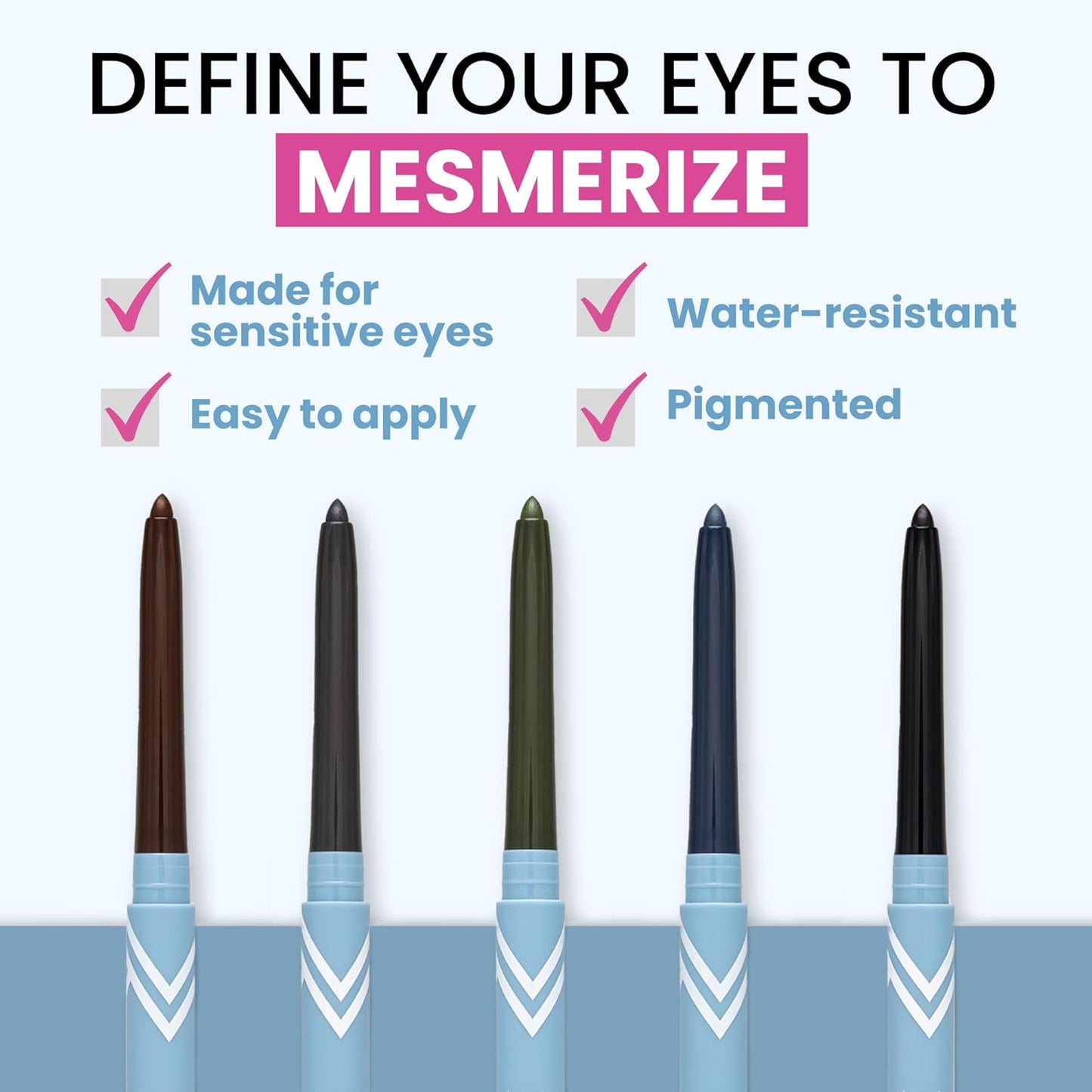 PrimeEyes Glide Eyeliner for Mature Women – Waterproof, Long-Stay and Mess-Proof – Gel Creme Texture, Discreet Sharpener and Effective Smudger (Smoky)