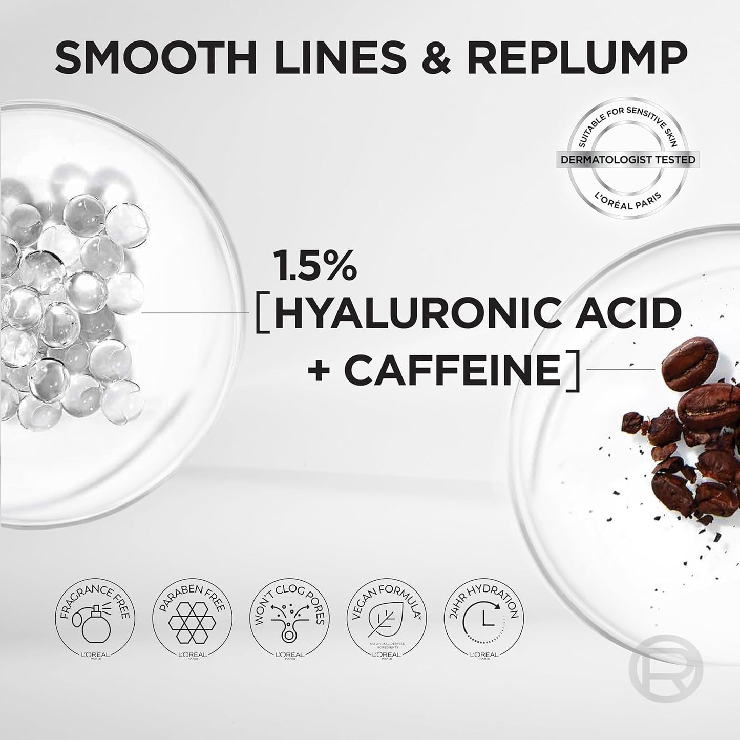 L’Oréal Paris True Match Radiant Serum Concealer, Brightening Under Eye Concealer Make Up with 1.5% Hyaluronic Acid and Caffeine, W4, 0.33 Oz