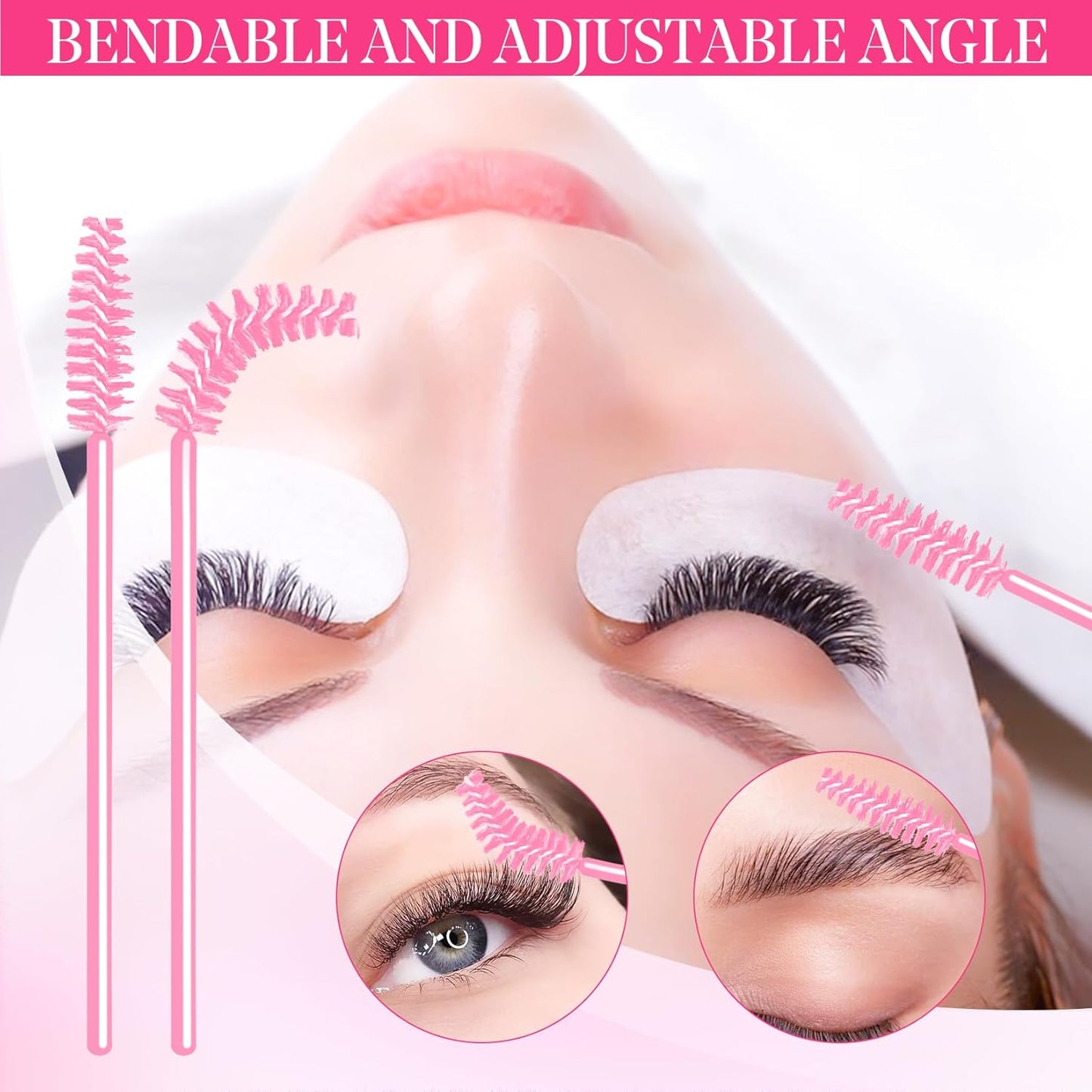 Buqikma Lash shampoo for Eyelash Extension, 60Ml/2.11fl.Oz Eyelash Shampoo Kit with Lash Wash Brushes Gentle Lash Extension Cleanser for Professional Salon and Home Eyelash Care