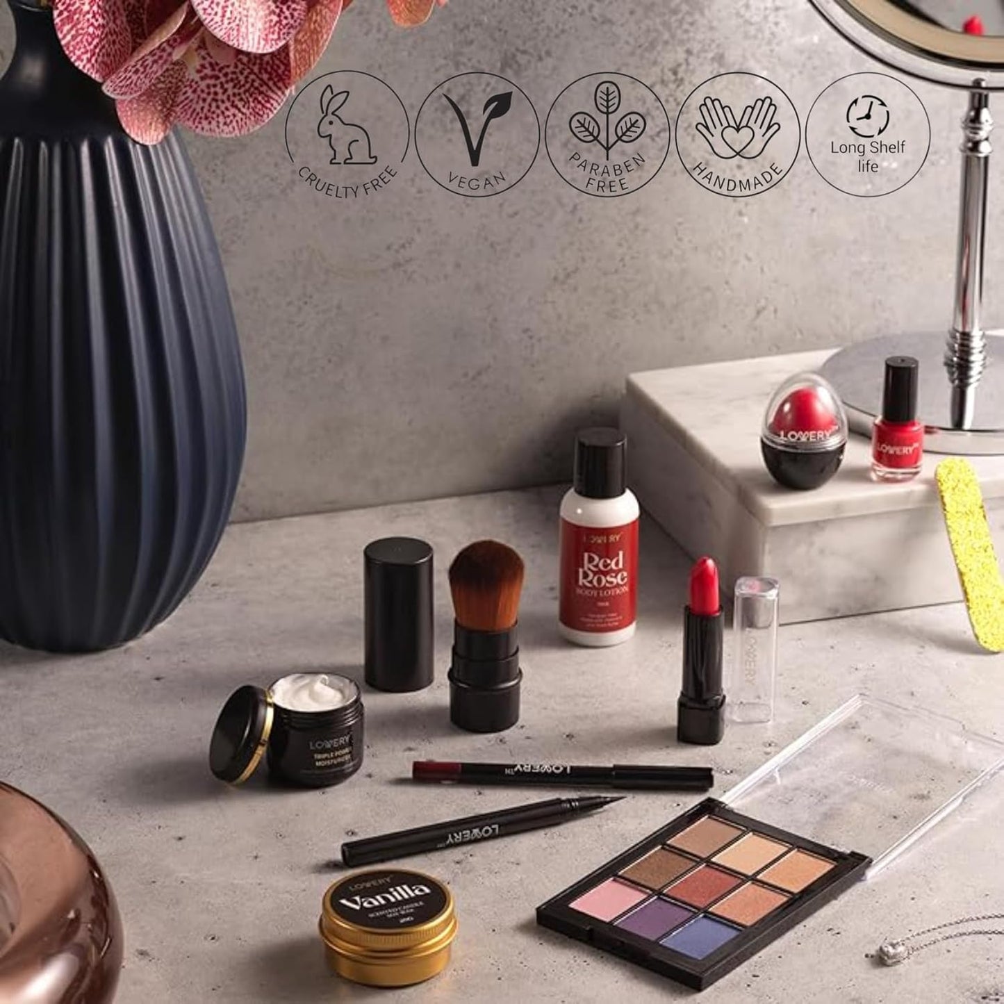 Birthday Gifts for Her, Beauty Treasures 12 Day Makeup Gift Set - Birthday Gift Box With Women's Skincare and Makeup Surprises - Gifts for Women with Unique Surprises