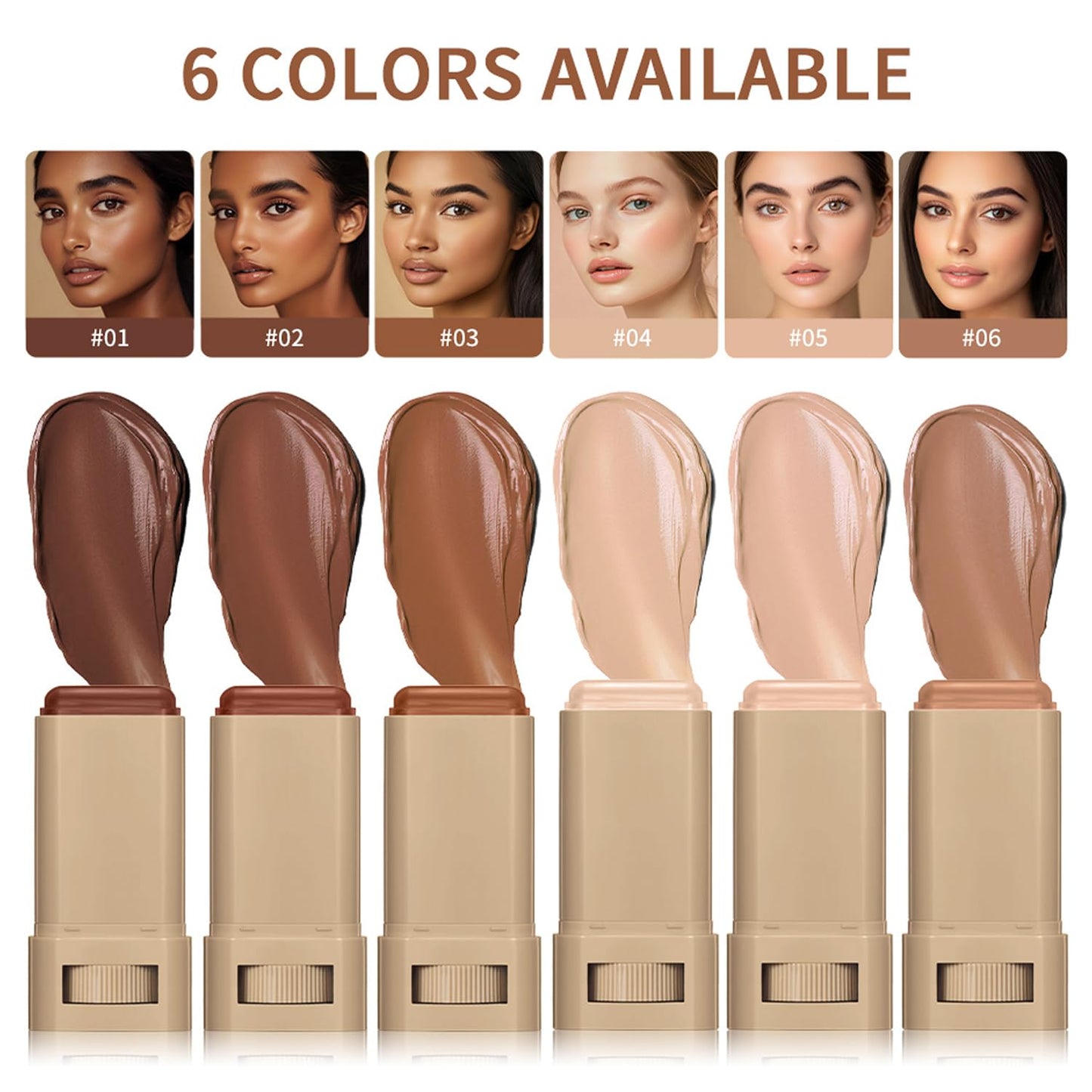 2PCS Foundation Stick Beauty Balm Serum Boosted Skin Tint, Solid Tinted Moisturizing Serum Contour Stick, Natural Fit, Moisturizing ＆ Concealing Foundation Sticks (#04)