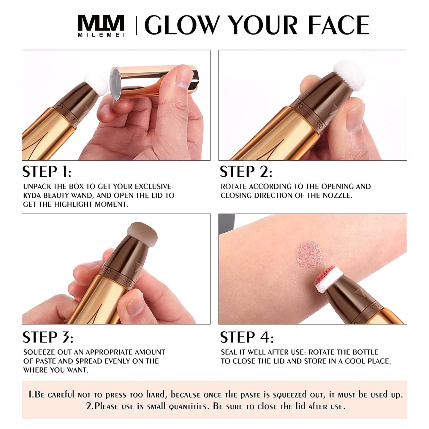 Highlighter Contour Beauty Wand Face Concealer Contouring with Halo Glow Liquid Filter Long Lasting & Smooth Matte Finish Liquid Illuminator Makeup Stick (04 Pear White)