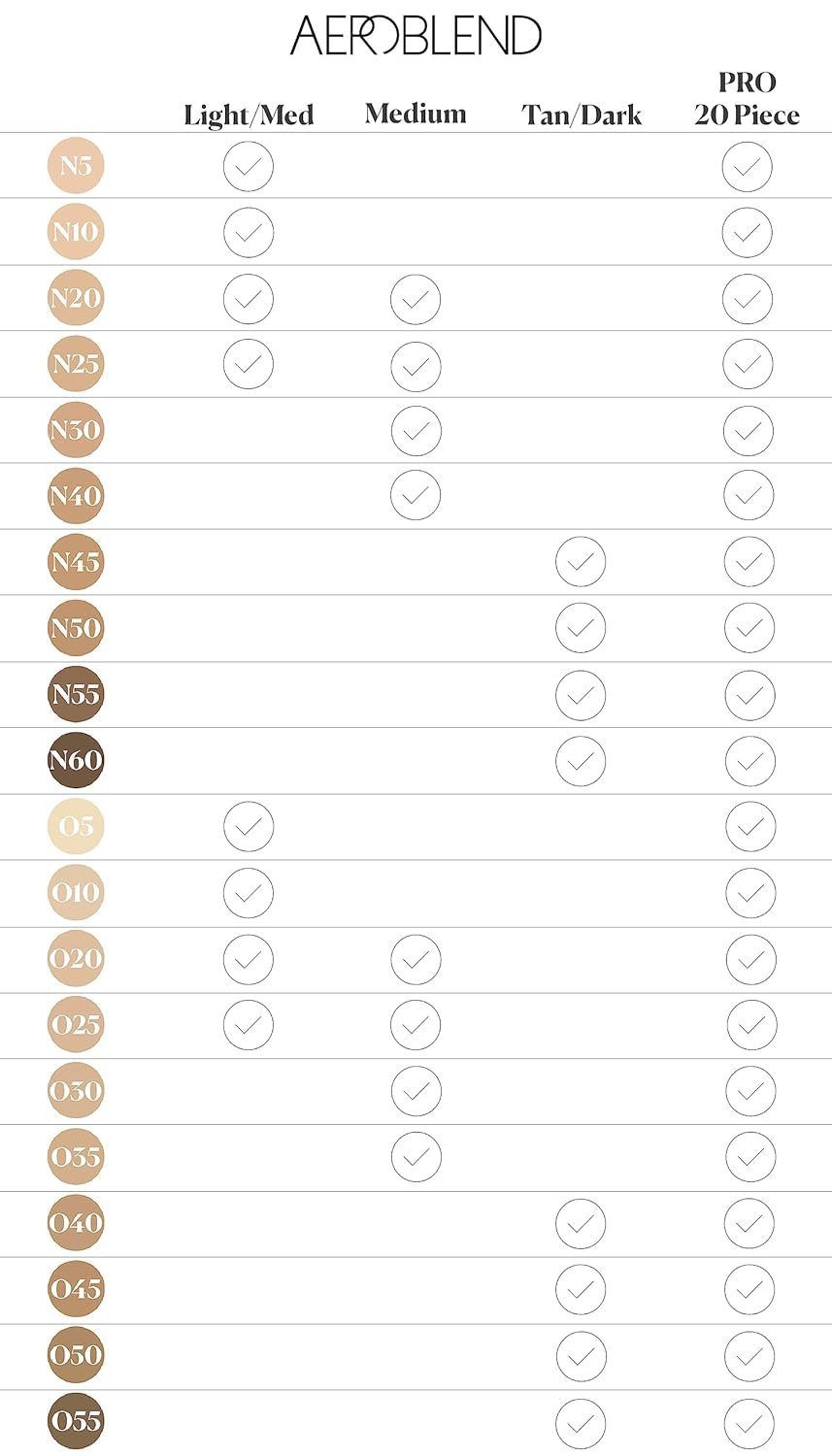 Airbrush Makeup Mini Sets (Med)