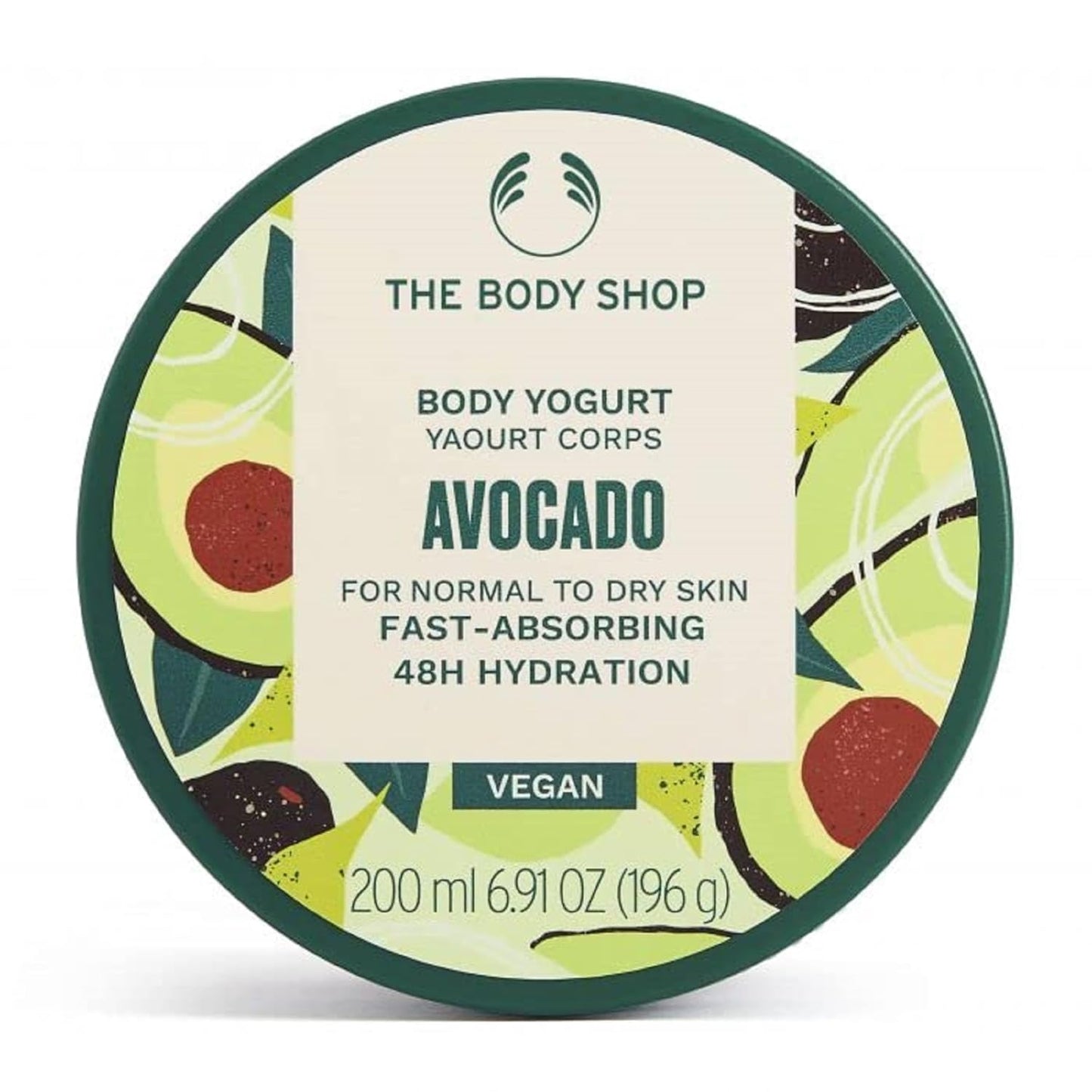 The Body Shop Avocado Body Yogurt – Body Moisturizer – For Healthy, Glowing Skin – Vegan – 6.91oz
