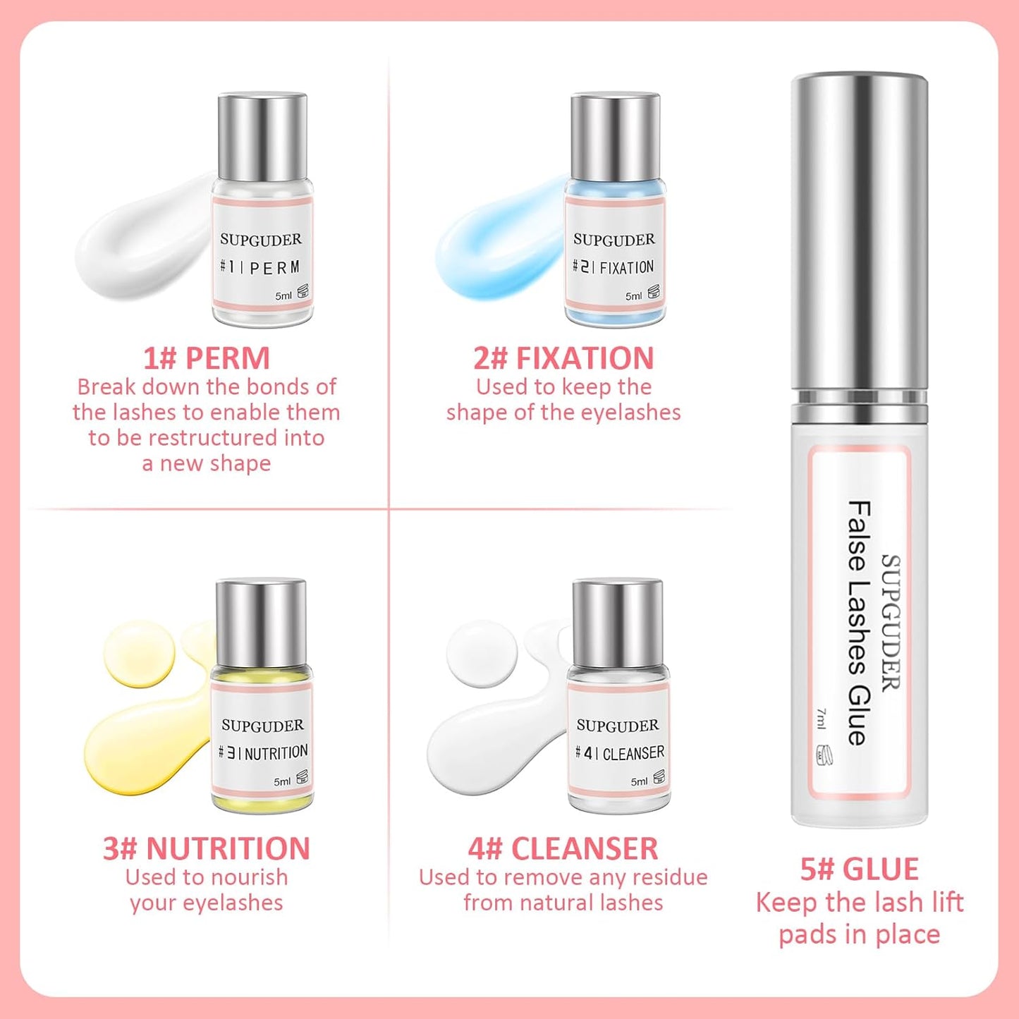 2025 Lash Lift kit Eyelash perm kit,SUPGUDER Professional Eyelash Curling Lash Extension Set,Lash Lifting Tools Suitable for Salon