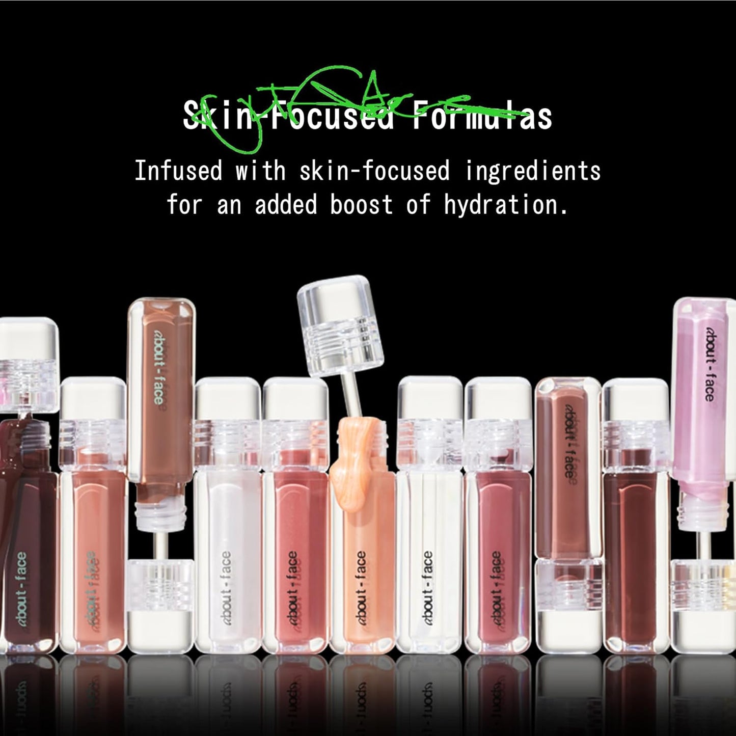 about-face Light Lock Lip Gloss Scorcher – Non-Sticky, High-Shine Lip Oil Gloss with Coconut Oil, Peppermint & Lavender – Vegan, Cruelty-Free, Clean Beauty – 0.21 oz (Cinnamon)