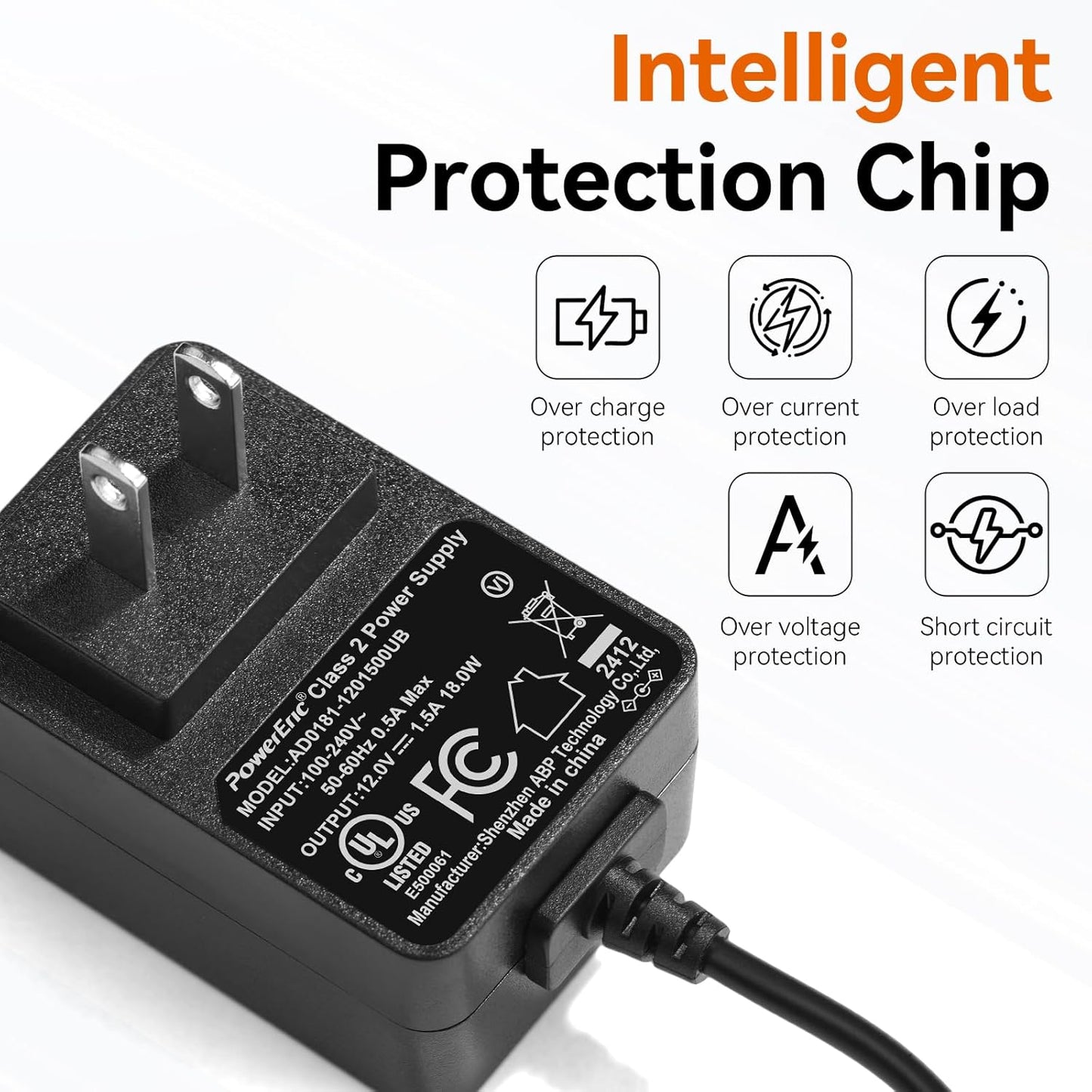 Makartt Original Power Charger Adapter for Nouvella Nail Drill, 12V 1.5A AC-DC Battery Supply for 35000RPM Rechargeable Electric File Manicure Tech Art Salon Home DIY Use