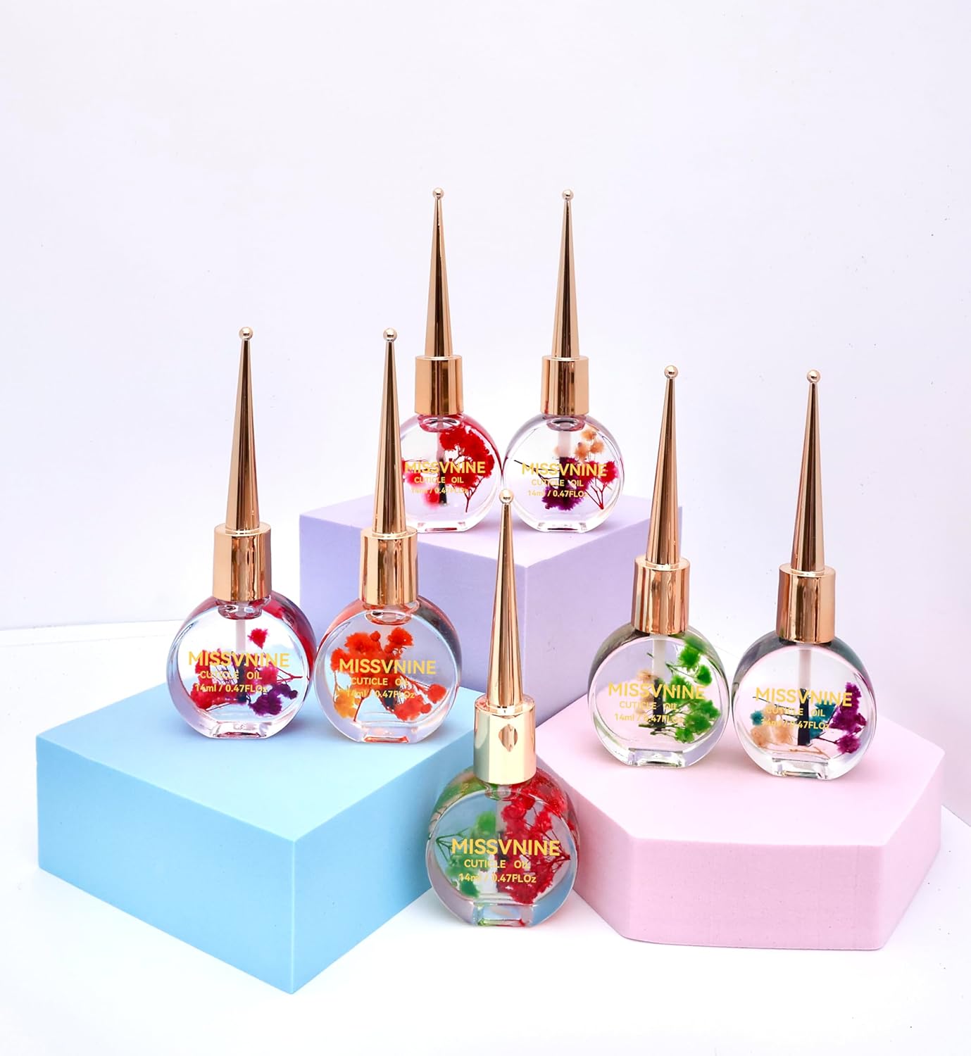 Vitamin E Enriched Cuticle Oil 6 Pack - Prevent Hangnails & Strengthen Nails with Sweet Almond + Jojoba Oils - Anti-Fray Nail Treatment for Dry Hands, Manicure Kit for Healthy Cuticles