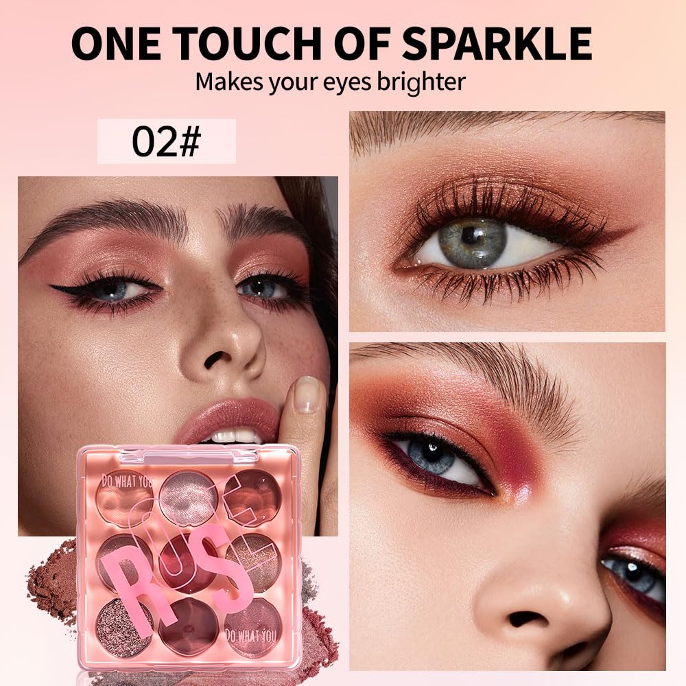 Nude Mauve Eyeshadow Palette – Perfect Matte & Shimmer Blend, Rose, Plum & Mauve Tones, Long-Lasting, Waterproof, Easy to Blend, Create Natural & Elegant Eye Makeup for Daily or Evening Looks 02