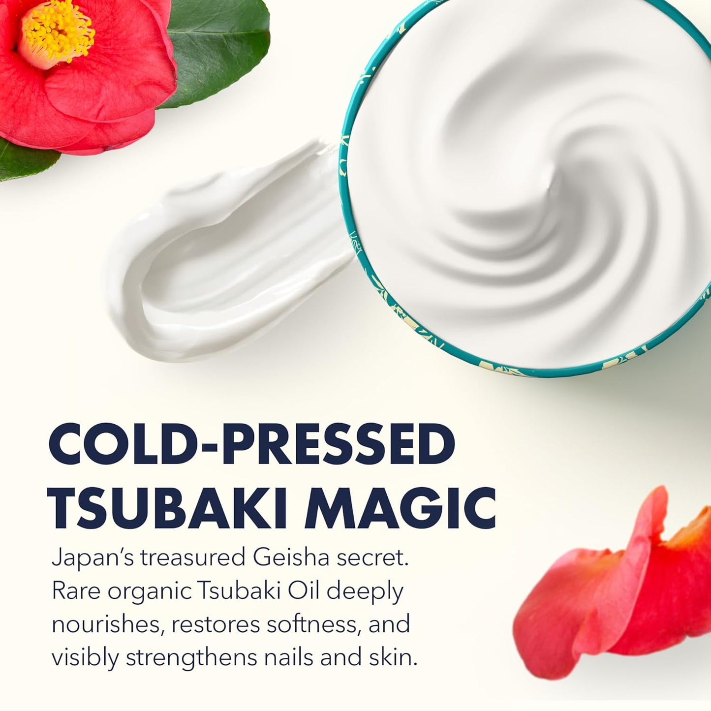 Onsen Hand & Cuticle Rescue Cream | Organic Nail Strengthener & Balm | Dry, Cracked Hands, Elbows & Feet | Shea Butter, Tsubaki & Jojoba Oil | Nail Repair & Growth, Vegan - 1 Pack (0.88 oz)