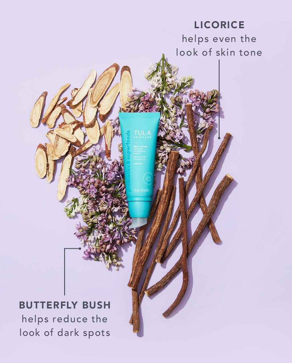 TULA Skin Care Face Filter Blurring and Moisturizing Primer - Supersize Cosmos, Evens the Appearance of Skin Tone & Redness, Hydrates & Improves Makeup Wear, 2.02fl oz