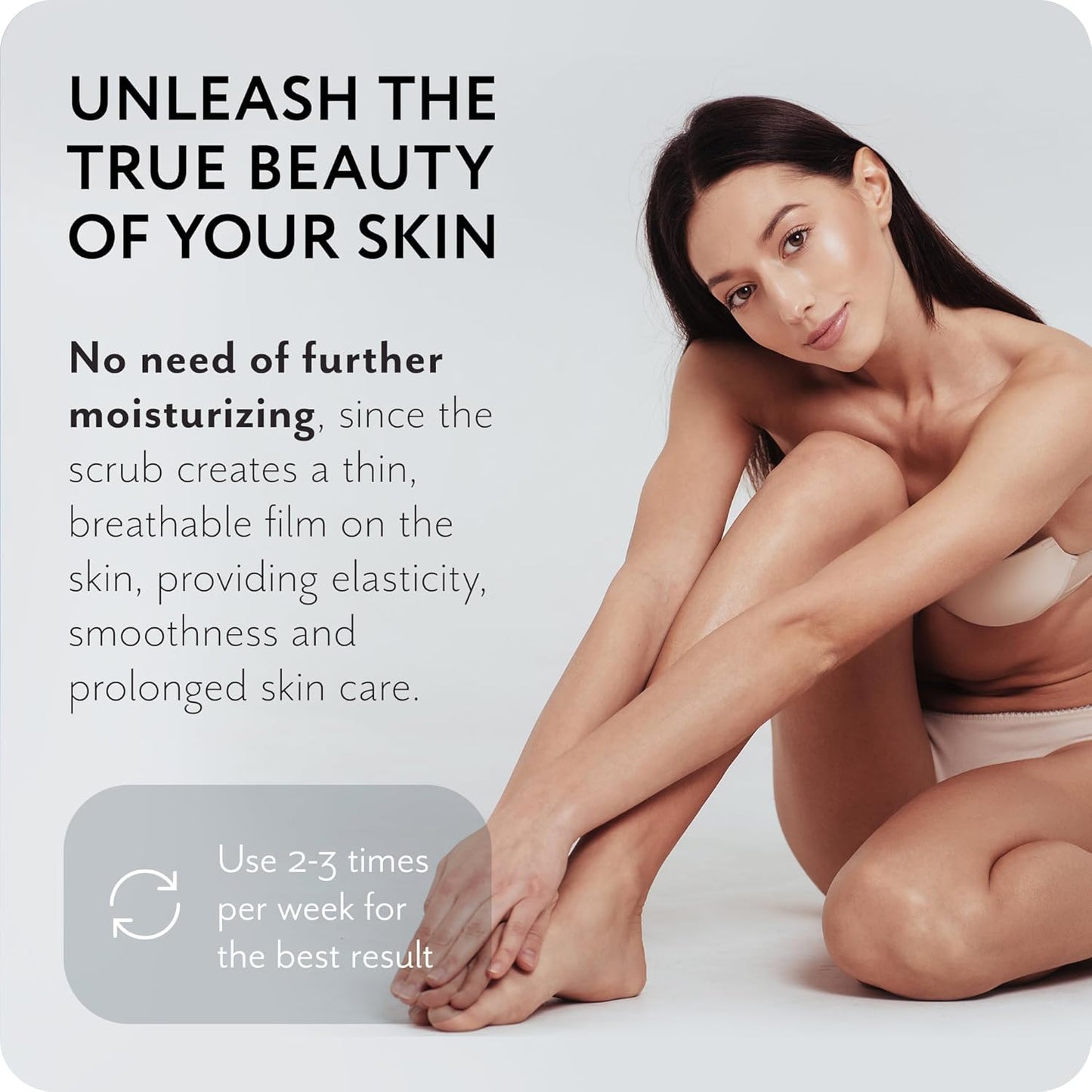 Exfoliating Body Scrub with Sea Salt & Coconut - Nourishing Restores Cleanser Body Balm - Home Spa Care, Vegan, Organic (10.58 Oz, Coconut)