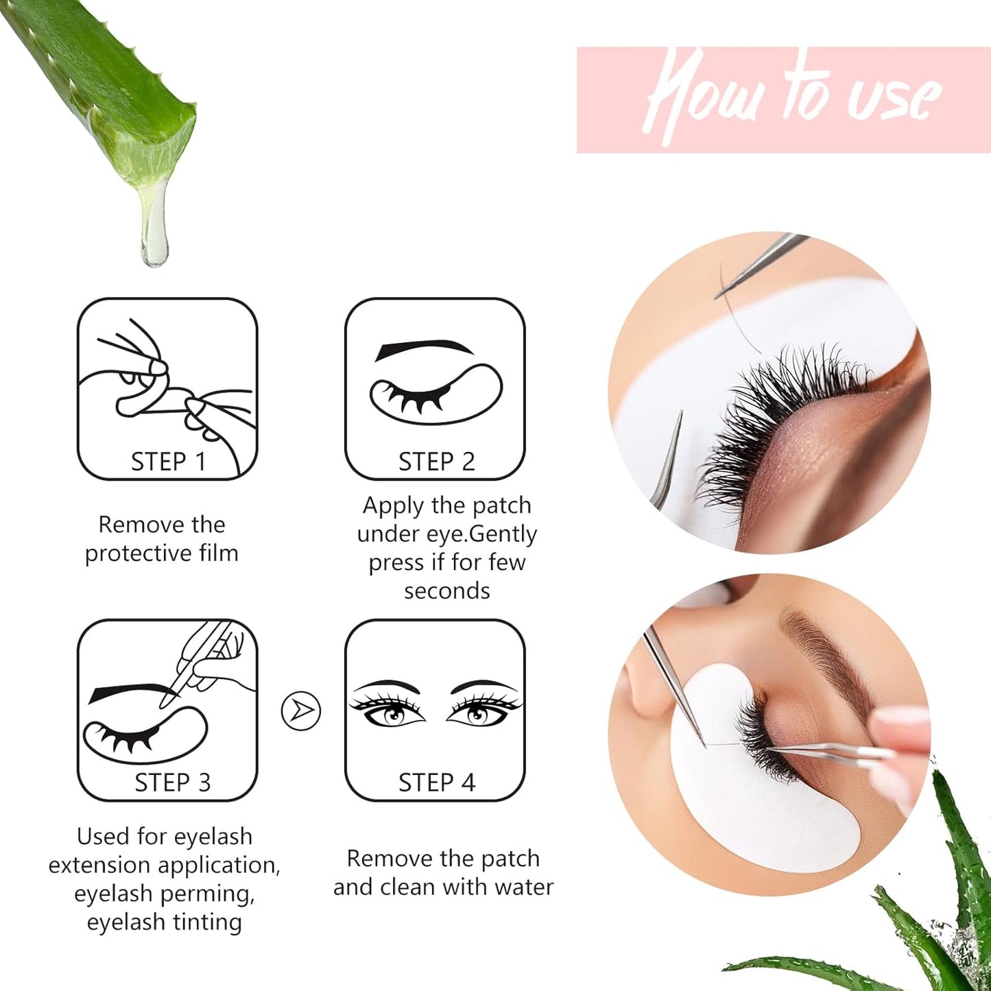50Pairs Eyelash Extension Gel Patches Kit Natural Hydrogel, Lash Gel Pads for Beauty Makeup Mask Kit Supplies Eye Mask Pads Beauty Tools (Purple)
