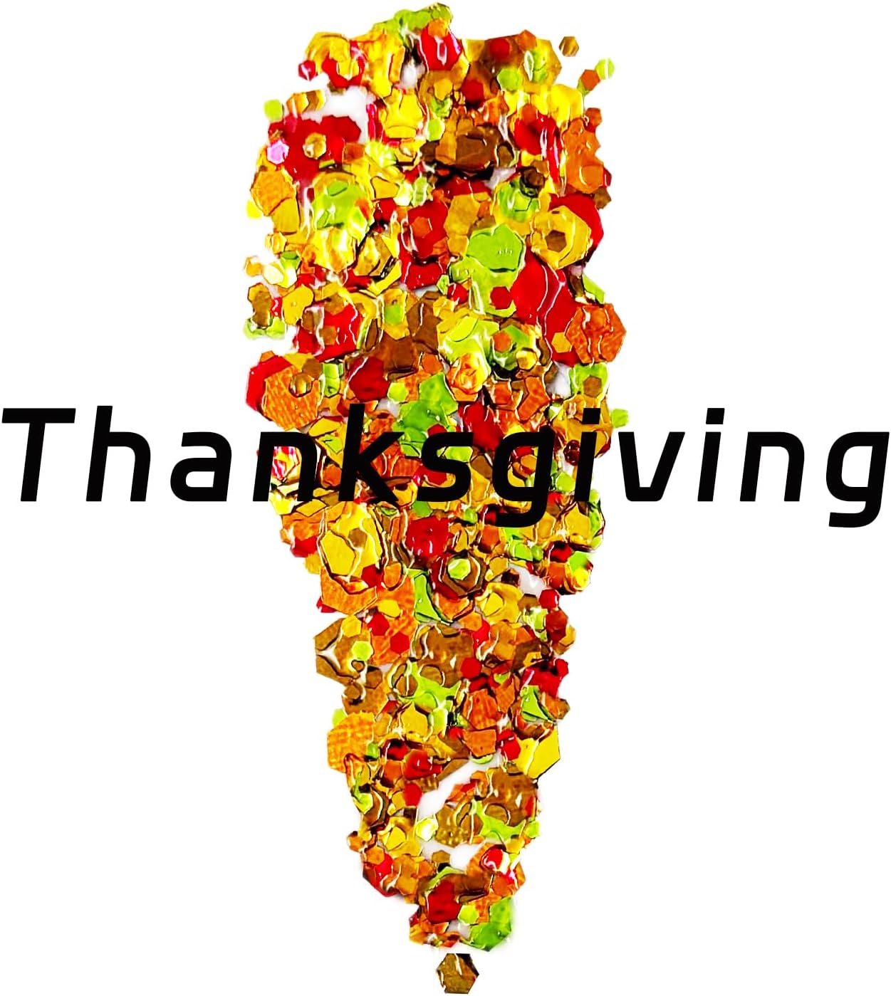 Thanksgiving Fall Glitter Gel for Body, Face, Hair and Lip, Color Changing Glitter Gel Under Light (Thanksgiving)