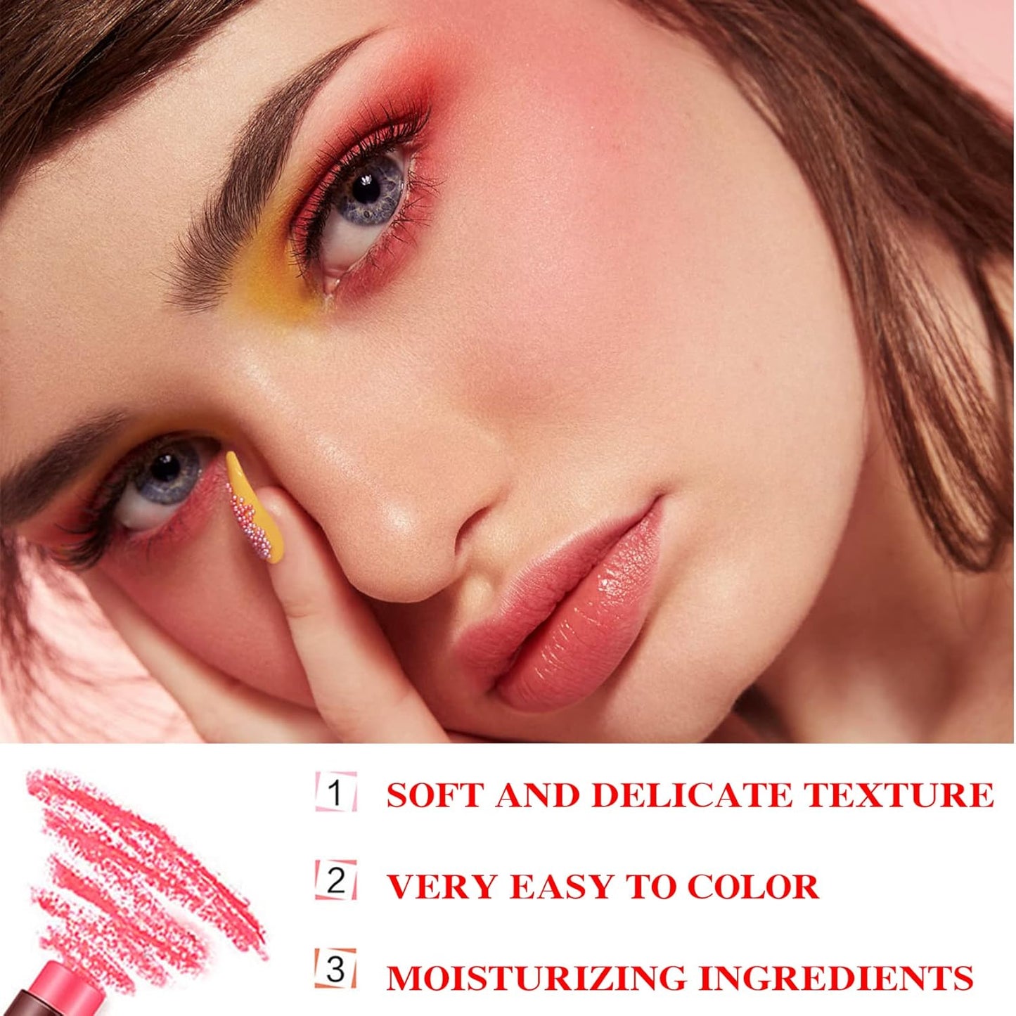 Cream Blush Stick (02) with Brush, Waterproof, Long Lasting, Shimmery Finish, Medium Coverage, Stick Pack, 40g, for All Skin Tones