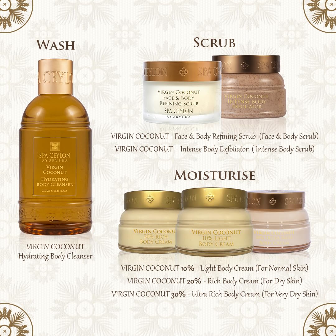 SPA CEYLON Virgin Coconut 20% Rich Body Cream | Hydrating | Suitable for all skin types