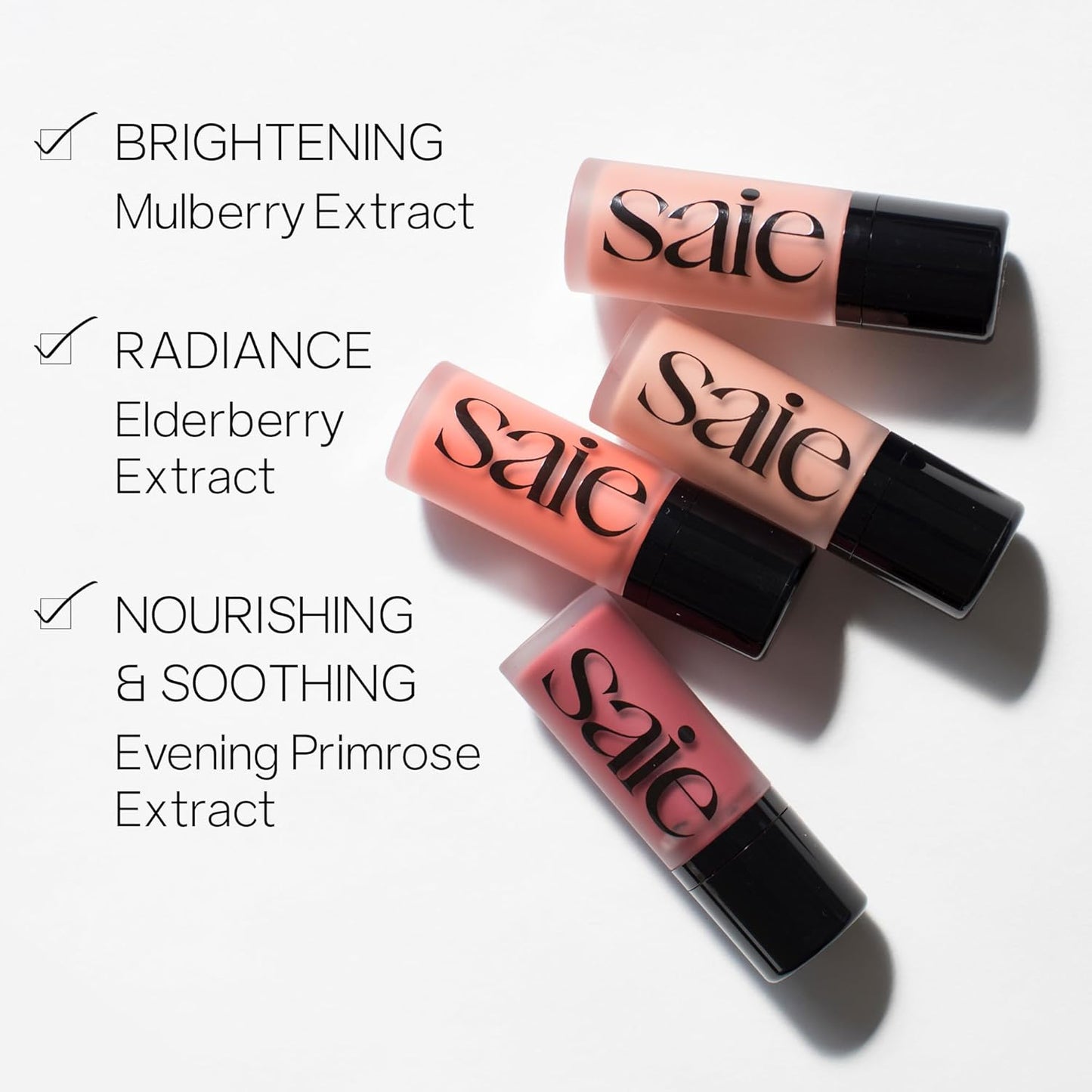 Saie Dew Liquid Blush for Cheeks - Hydrating Cream Blush Stick with a Blendable + Buildable Formula - Skincare Infused Dewy Cheek Tint for a Natural Flush - Glowy Makeup Essential - Dreamy (.40 oz)