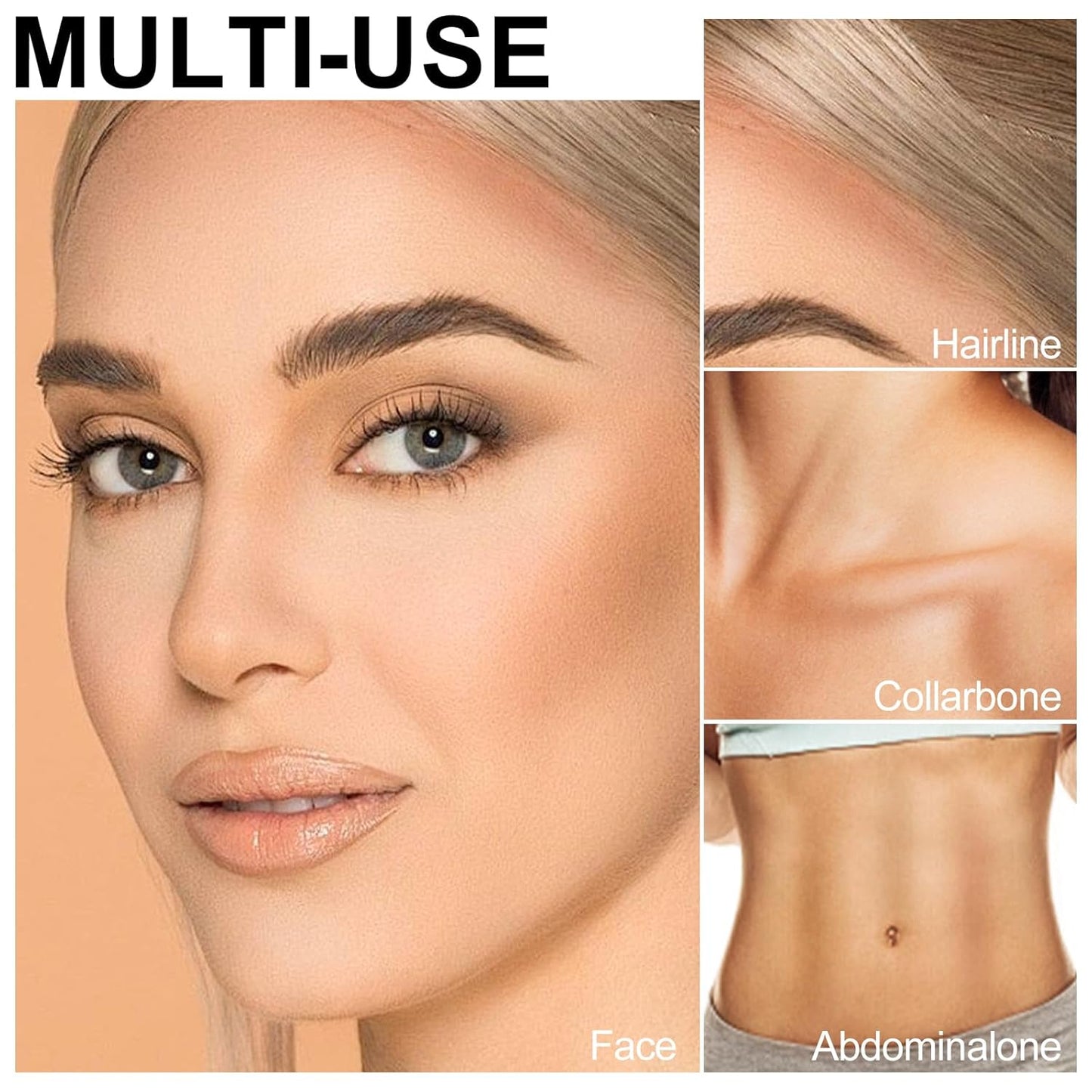 Erinde Cool Toned Contour Stick, Natural Cream Contour Stick, Blendable & Smooth Matte Bronzer Stick, Waterproof & Long Lasting Face Shaping Contouring Makeup, Travel Size, 01 Gray Brown