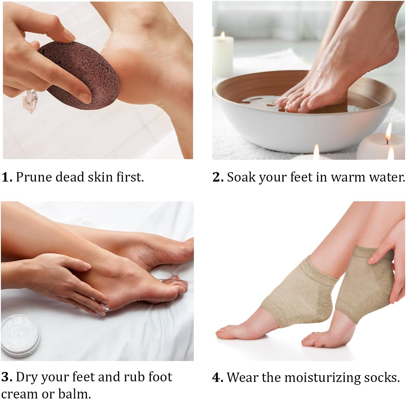 Pumice Stone for Feet Set - Natural Lava Foot Stone Callus Removing Set - Foot Care Kit for Dry Cracked Feet Body Hands - Health Foot Care