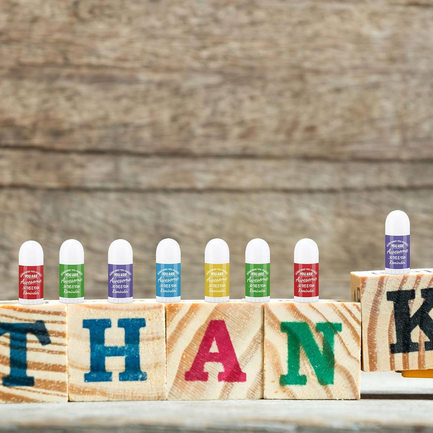 25 Pcs Thank You Gifts Mini Lip Balm Bulk Gifts for Coworkers Inspirational Appreciation Gifts Natural Ingredients Dry Chapped Lip Care Products for Employee Women Teacher, Assorted Flavors