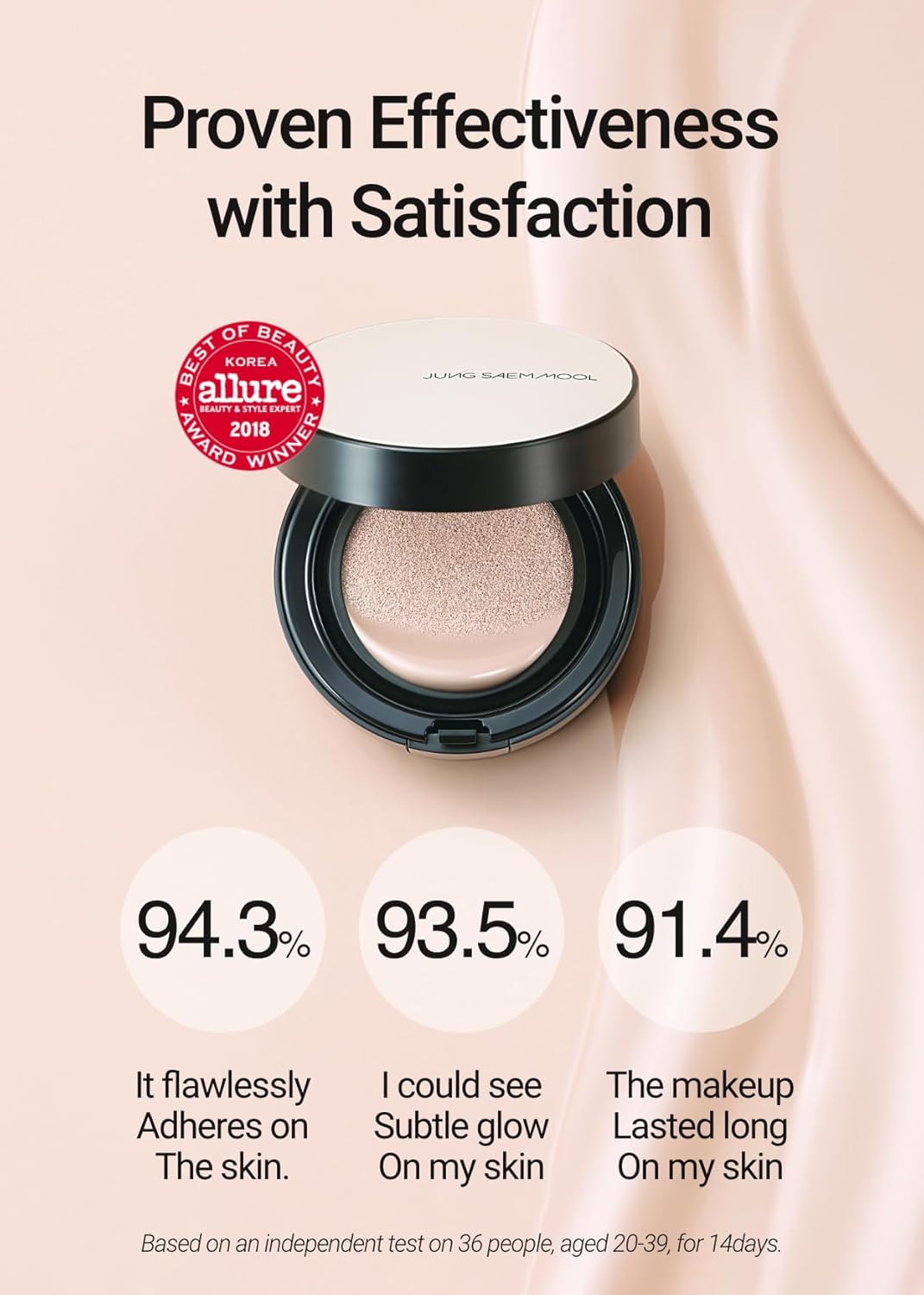 [JUNGSAEMMOOL OFFICIAL] Essential Skin Nuder Cushion (Medium Deep) | Refill Included | Natural Finish | Buildable Coverage | Makeup Artist Brand | Cream Foundation
