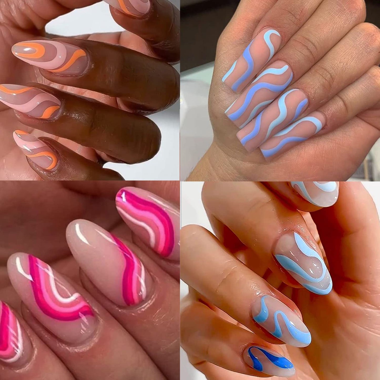 Nail Stamping Plates French Wavy Striped Tip Leaf Nail Stamp Templates Stainless Polish Gel Template Nail Design Stencil Tools （1 Pcs）