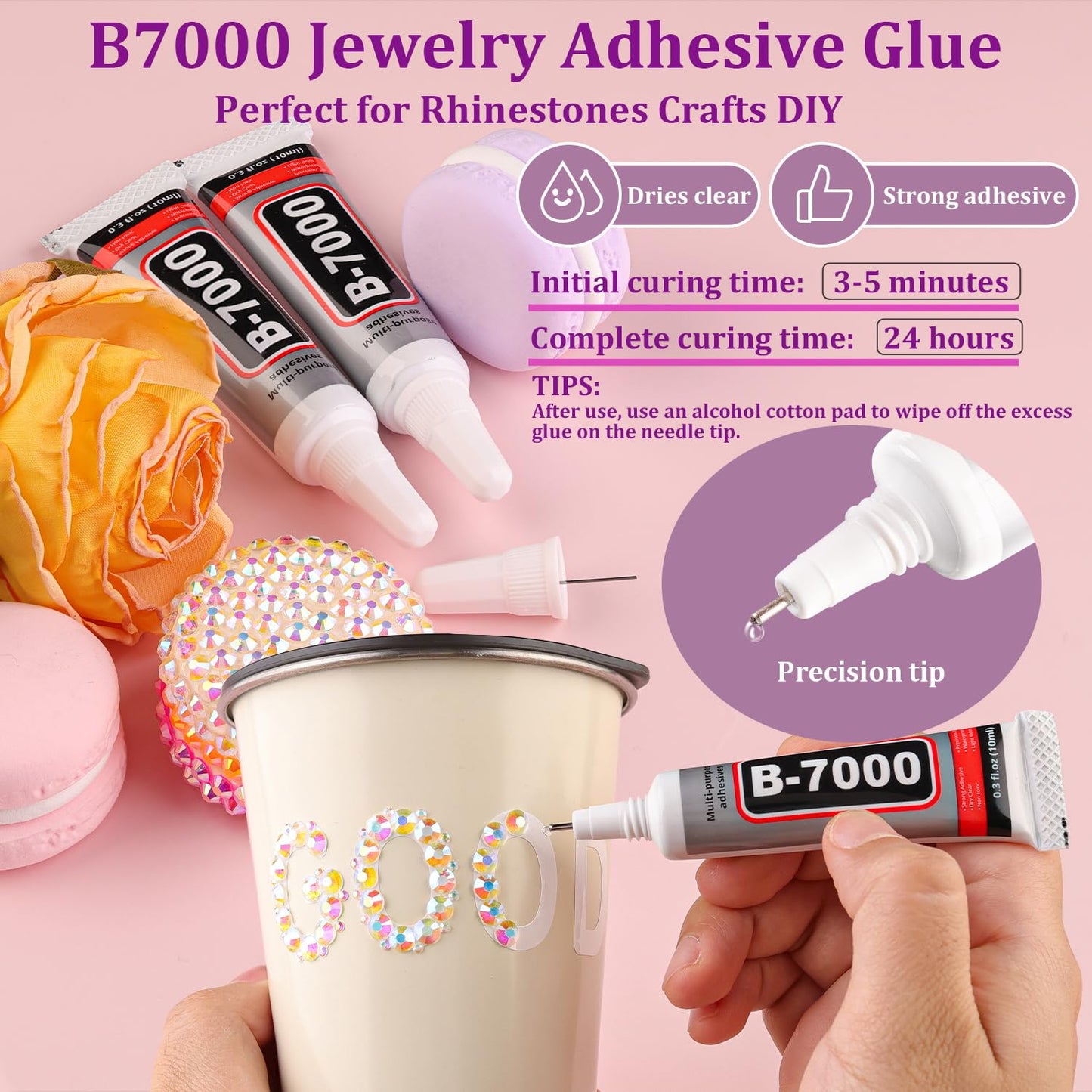 30000Pcs Resin Jelly Rhinestones with Tweezers for Crafting, Transparent AB Flatback Gems, Bedazzling Crystal with 3Pcs 10ml B7000 Jewelry Glue for DIY Crafts Clothing Tumblers Shoes Fabric Nail Art