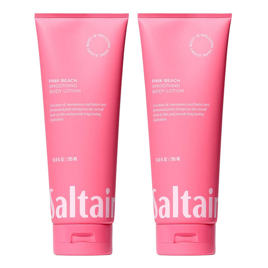 Saltair Body Lotion - 2 Pack Moisturizing Lotion For Dry Skin. Pink Beach Scented Hydrating Body Cream with Nourishing Moisturizer Formula. Skin Care for Women and Men. 2x 10oz Tubes