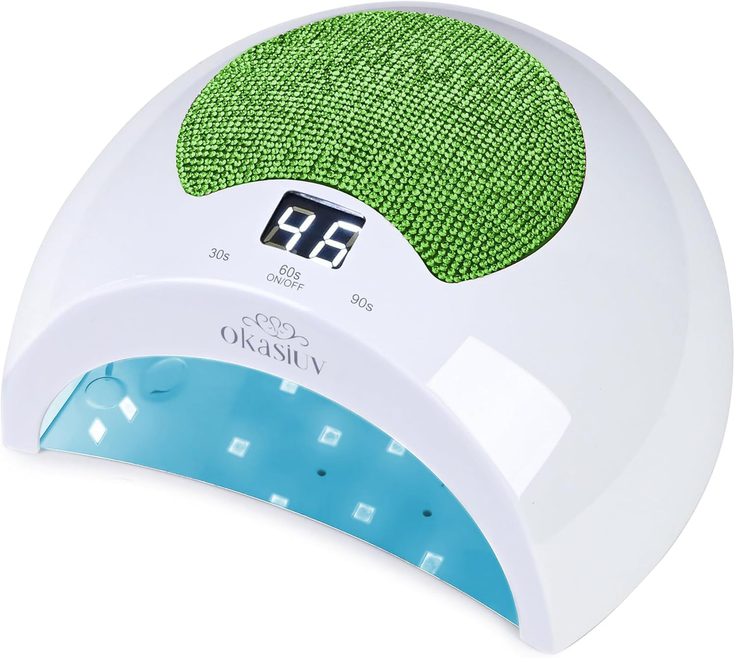 Rechargeable UV LED Nail Lamp with Diamond Design & Touch Control - 3 Timer Settings, Fast Curing for All Gel Polishes, Portable UV Nail Dryer for Professional Salon & Home