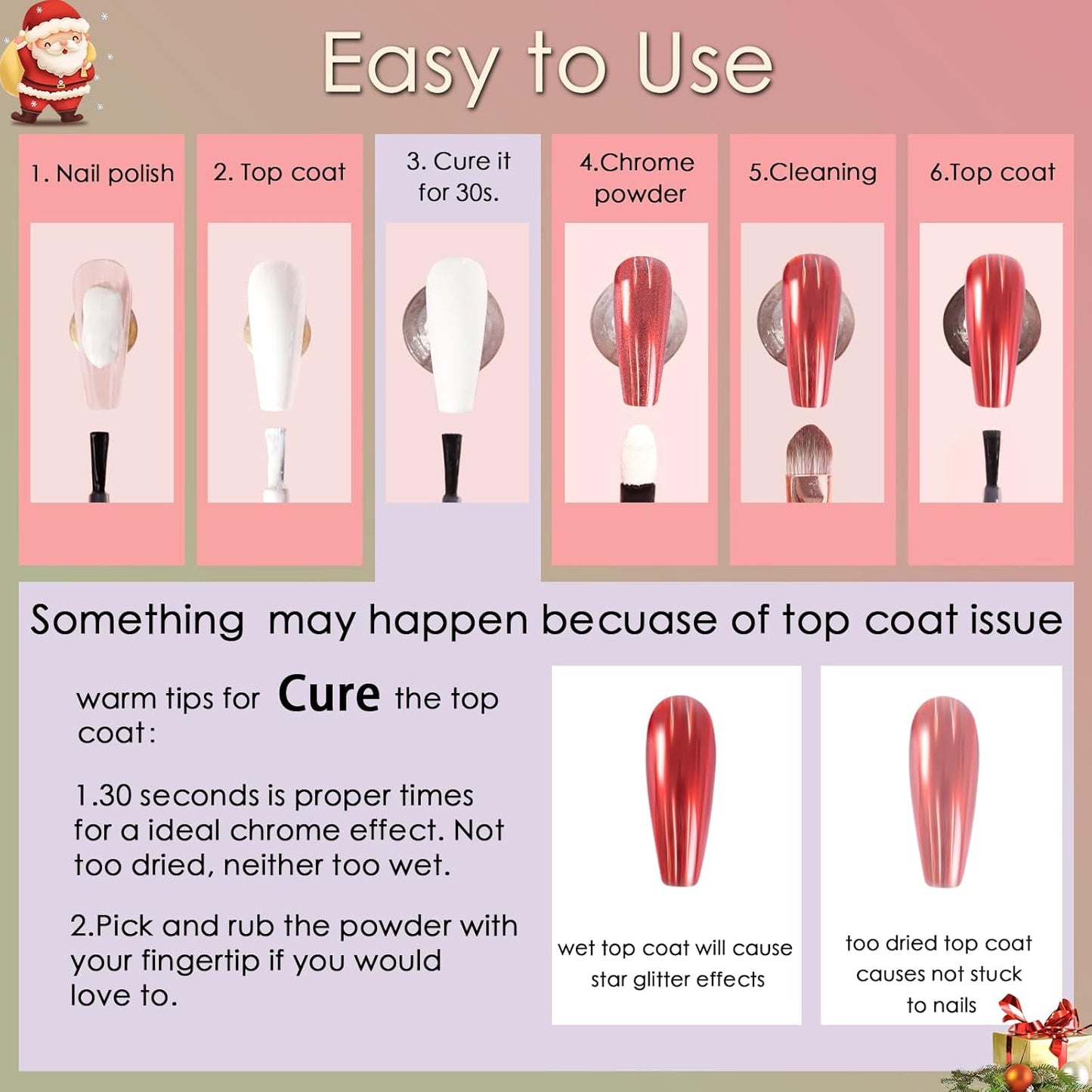 Allstarry Chrome Nail Powder 4 Colors Metallic Mirror Effect Pigment Chrome Iridescent Nail Glitter Magic Unicorn Glitter Dust Kit for Gel Polish Nail Art Decoration Resin Craft, Festivals