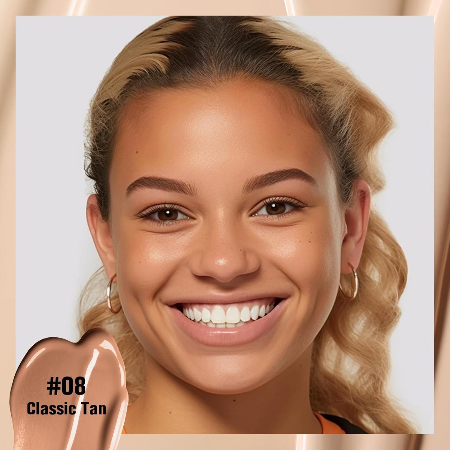 UCANBE Matte Liquid Foundation Makeup, Medium to Full Coverage Waterproof Longwear Serum Cream Foundation for Combination & Oily Mature Skin, Lightweight Hydrating & Nourishing, Classic Tan, 1 fl. oz.