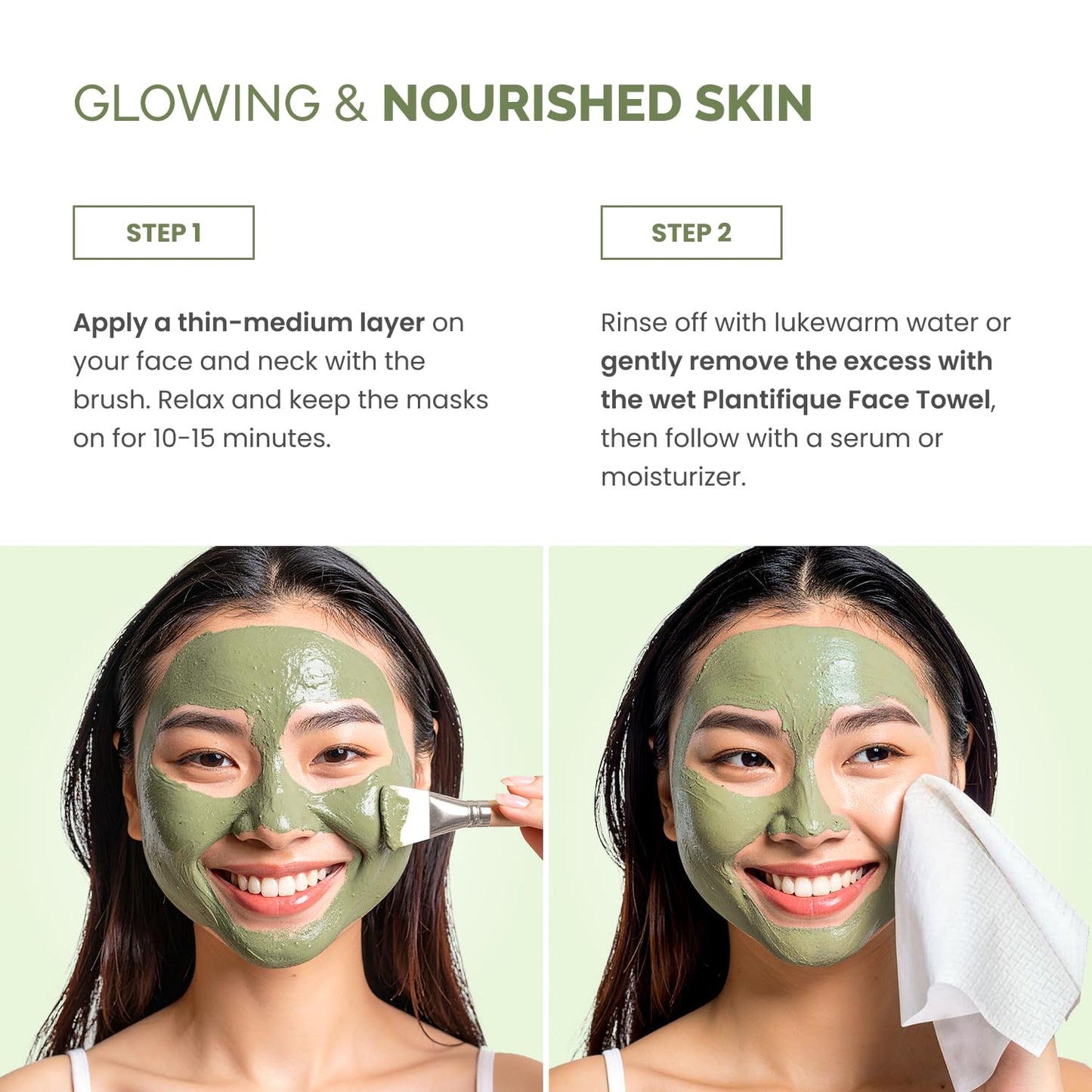 PLANTIFIQUE Korean Skincare Clay Mask – Hydrating Mud Mask with Avocado & Superfoods, Dermatologist-Tested for Face & Body – Vegan, 3.4 Oz/100ml
