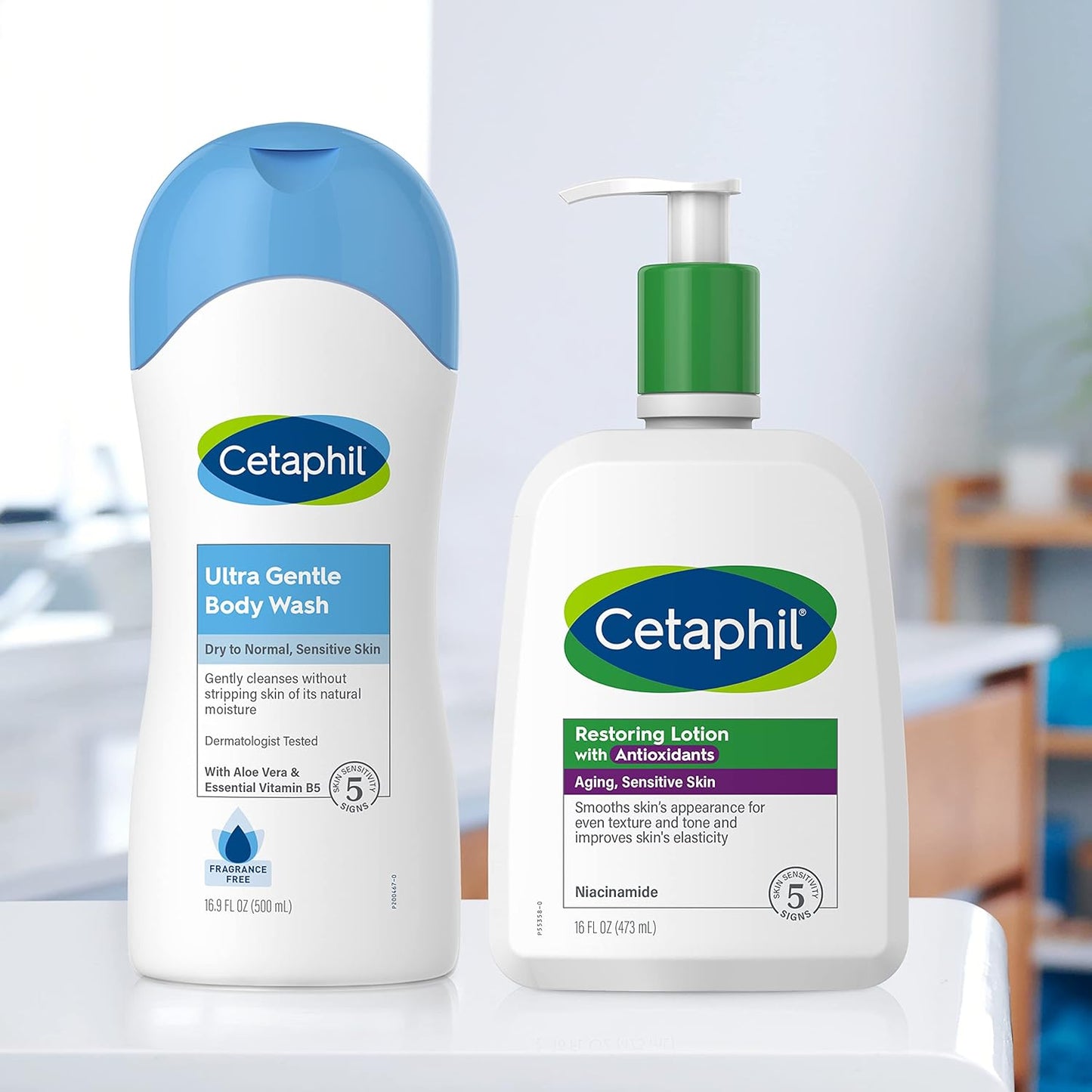 Cetaphil Restoring Body Lotion with Antioxidants for Aging Skin, Great for Neck and Chest Areas, Fragrance and Paraben Free, Suitable for Sensitive Skin 16 oz. Bottle