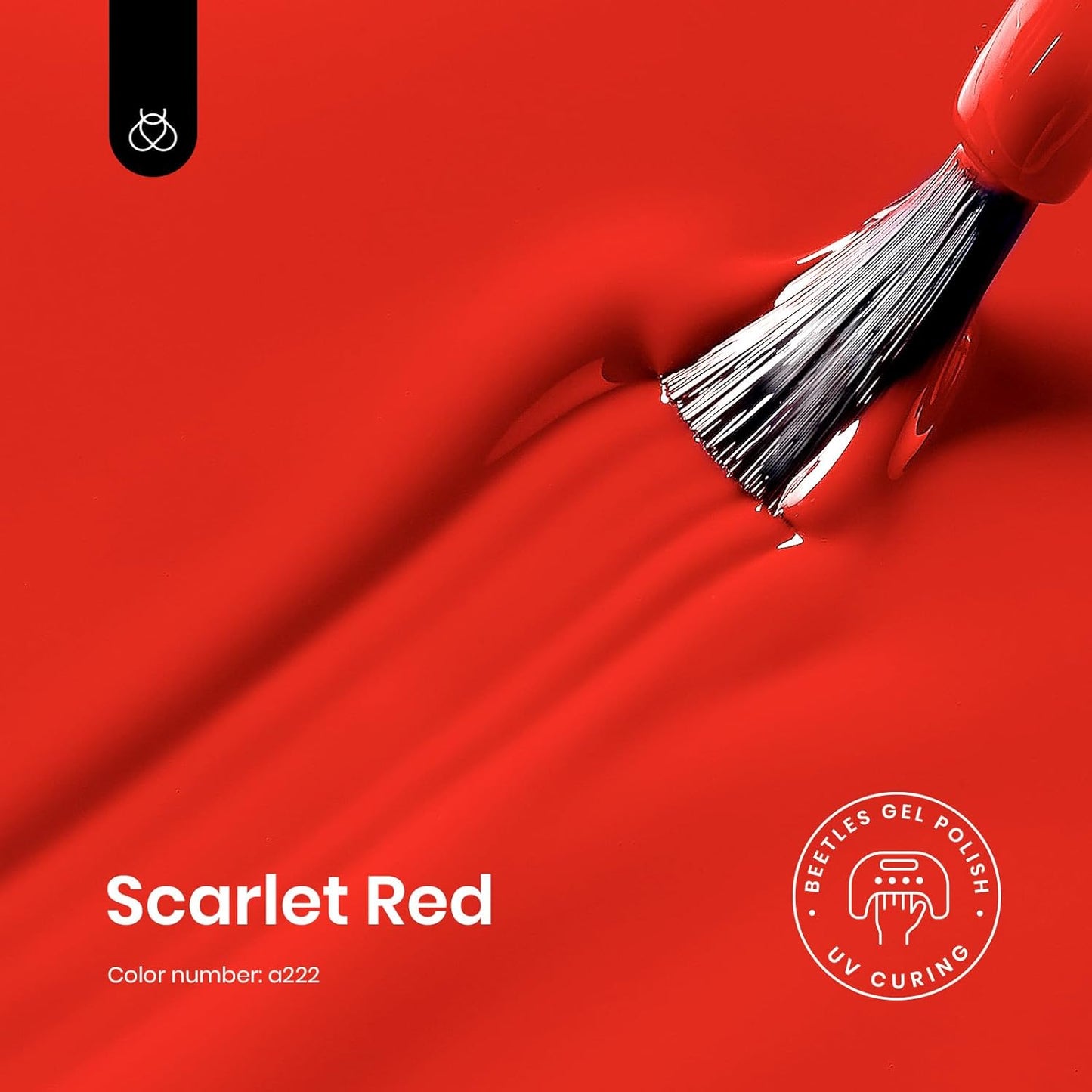 Beetles Red Gel Nail Polish, 1 Pcs 15ml 0.51 FL.OZ Red Color Soak Off U V LED Gel Polish Nail Art Design Manicure Salon DIY Salon