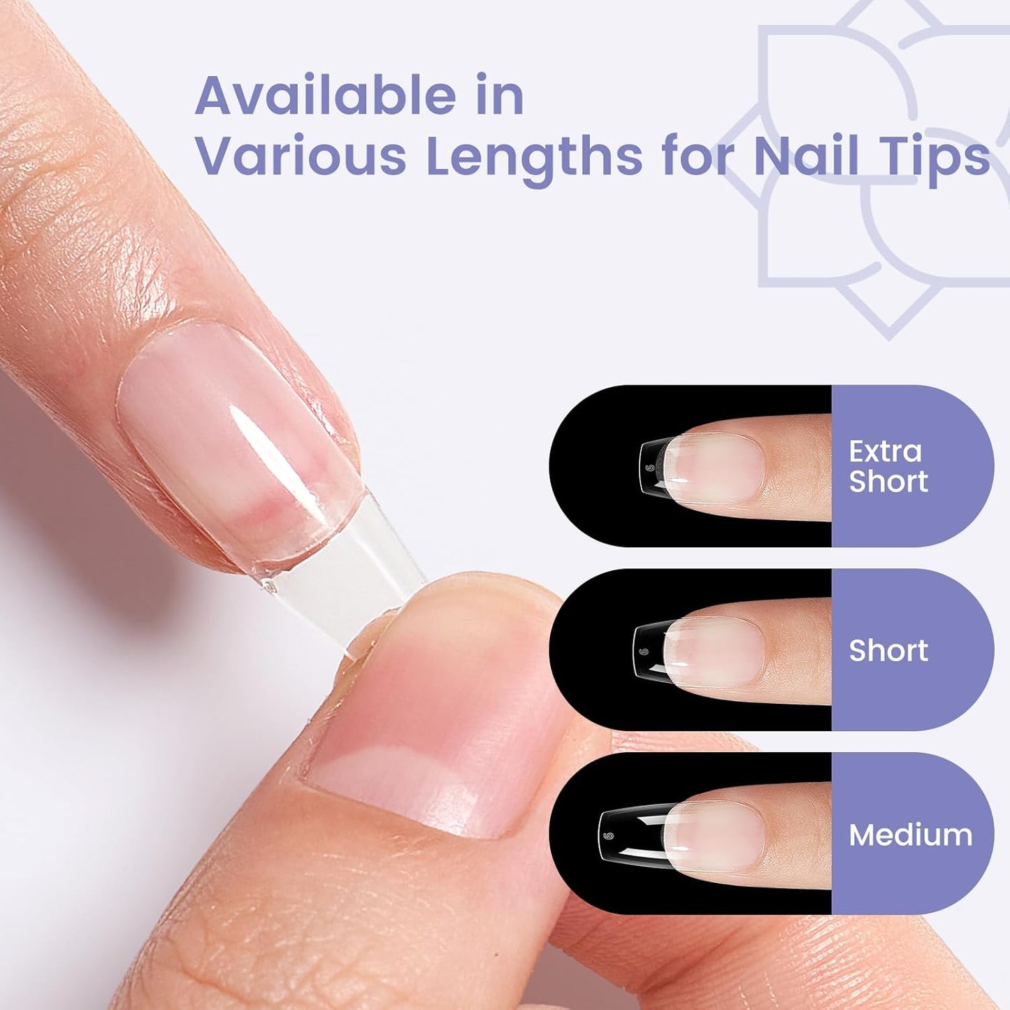 Nail Tips Medium Coffin: 240PCS Soft Gel Medium Coffin Press On Nails, 12Sizes Pre-shaped Acrylic Nail Extension Full Cover for Girls Women Home Salon