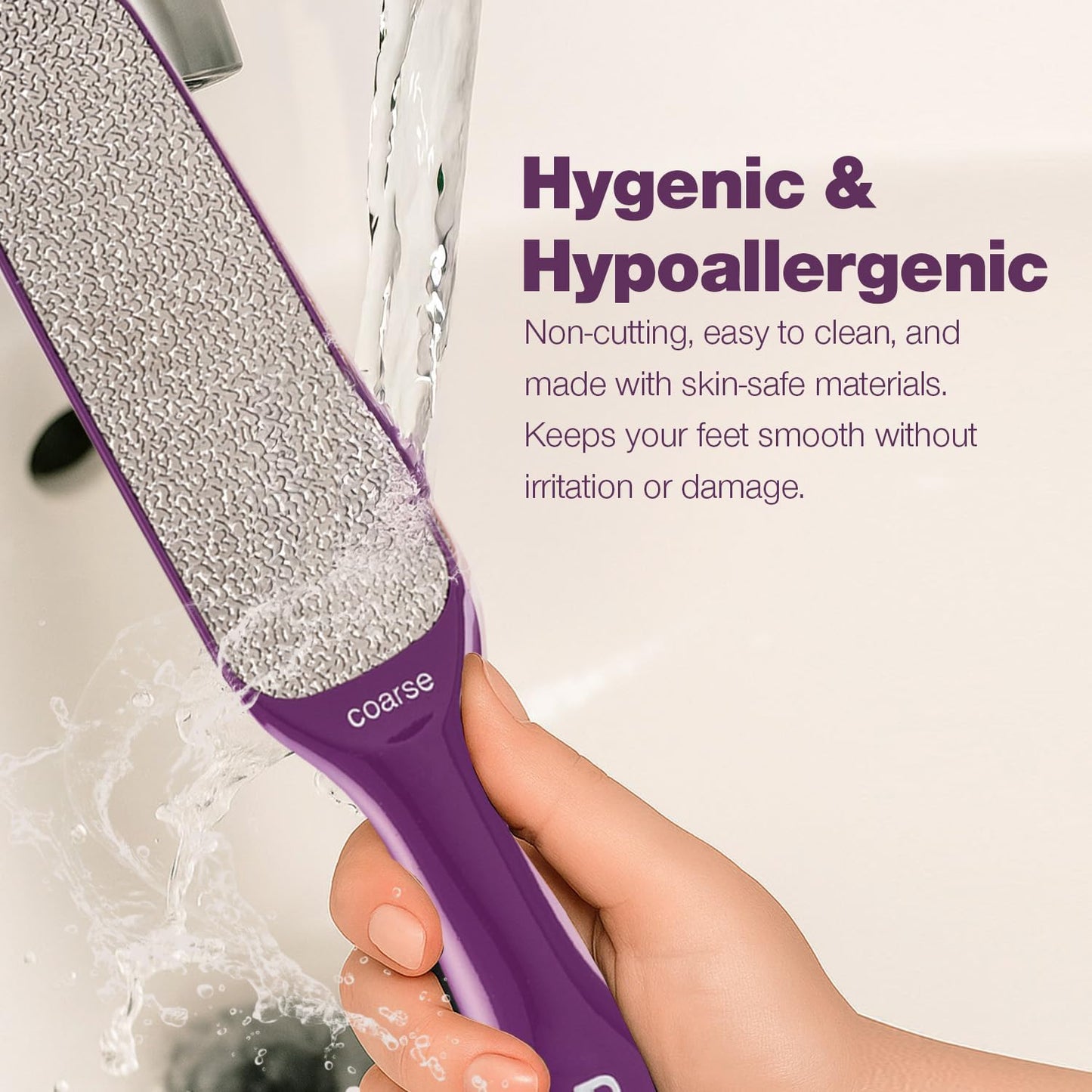 Probelle Double Sided Multidirectional Nickel Foot File Callus Remover - Immediately Reduces calluses and Corns to Powder for Instant Results, Safe Tool (Purple)