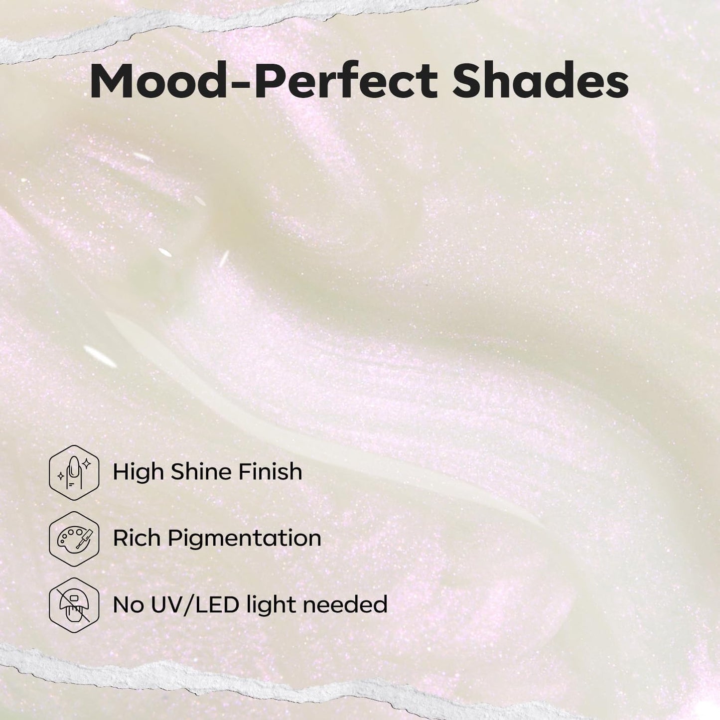 modelones Pearl Nail Polish, 15 ml Quick Dry Chrome Nail Polish Holographic Iridescent Shimmer Long Last Toe Fingernail Polish Nail Art Manicure Gift for Women Girls 0.5 Fl Oz