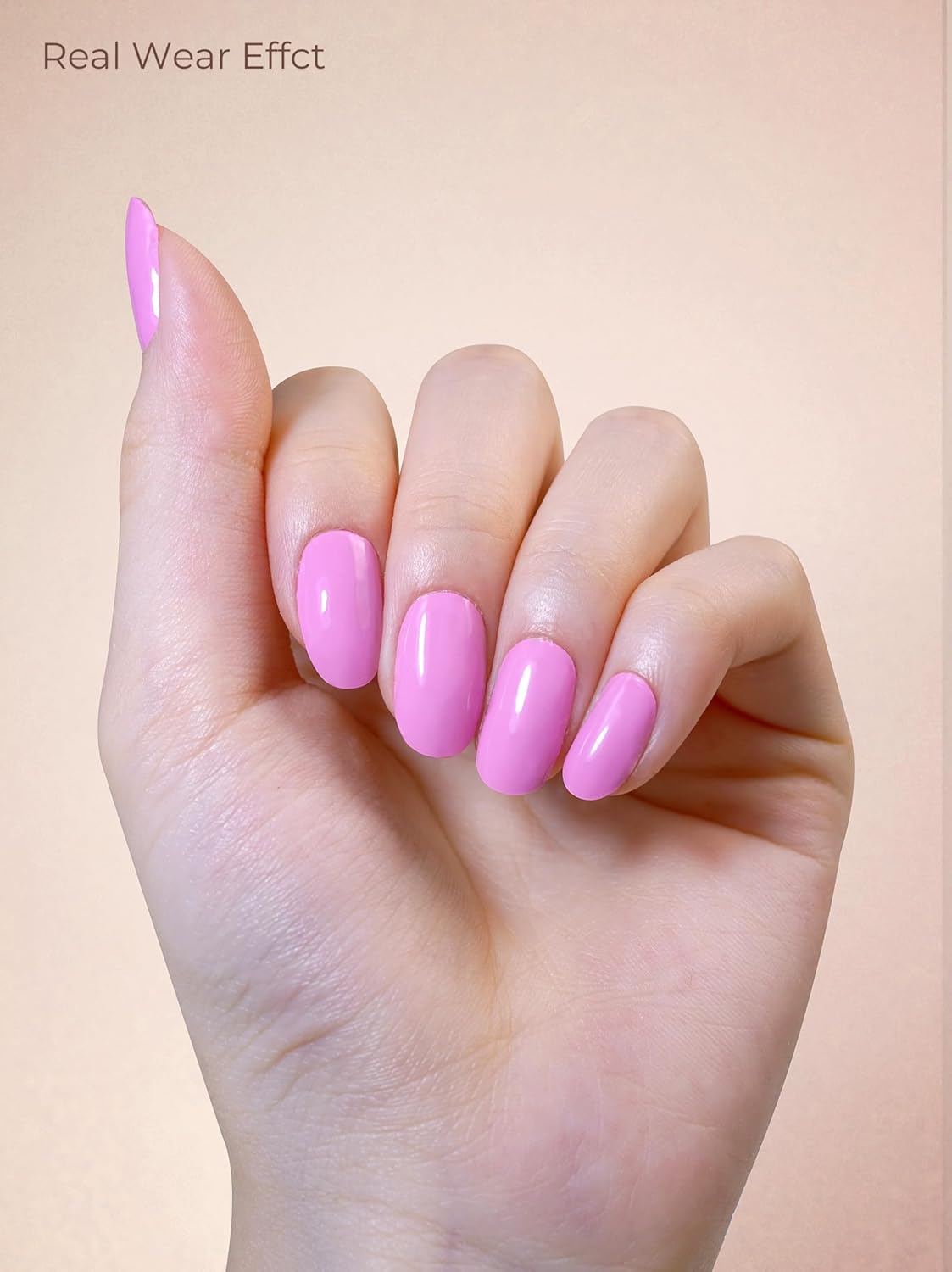 Pre Cured Gel Nail Strips - 44PCS Salon Quality Gel Nail Stickers - Long Lasting Polish Wraps for Women no UV Light Needed Easy Apply& Remove (Mermaid Pink)