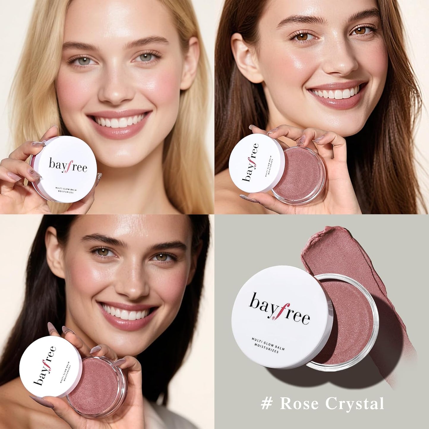 Multi Glow Balm, Cream Blush for Cheeks, Blush Balm Face Makeup, Radiant Finish, Hydrating, Creamy, Lightweight & Blendable Color, Face Makeup, 0.63 Oz