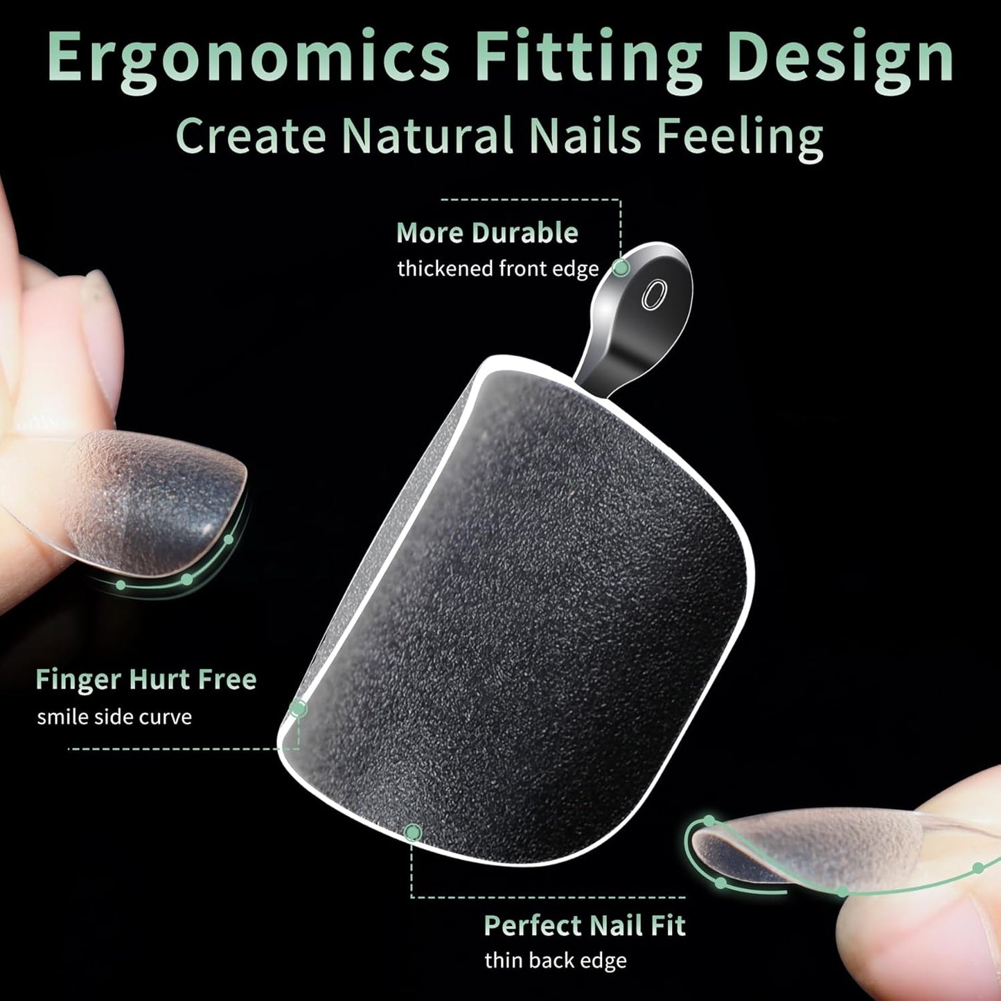 Toe Nail Tips, 216pcs Acrylic Fake Nails Gel Nail Tips Soft, Full Cover Pre-Shaped Matte Clear Press on Nails for Extension, Diy at Home Manicure 12 Sizes