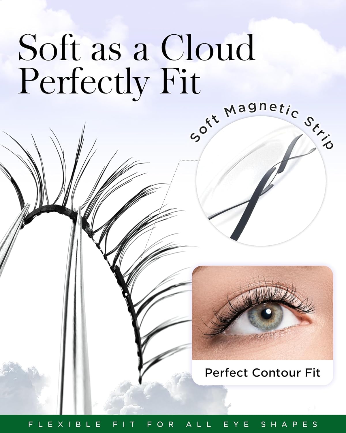 BEYELIAN Magnetic Eyelashes with Applicator Kit, Reusable Natural Look False Lashes, No Glue Needed Soft Magnetic Lashes for Eye MAGIC-100 (Lightweight & Comfortable)