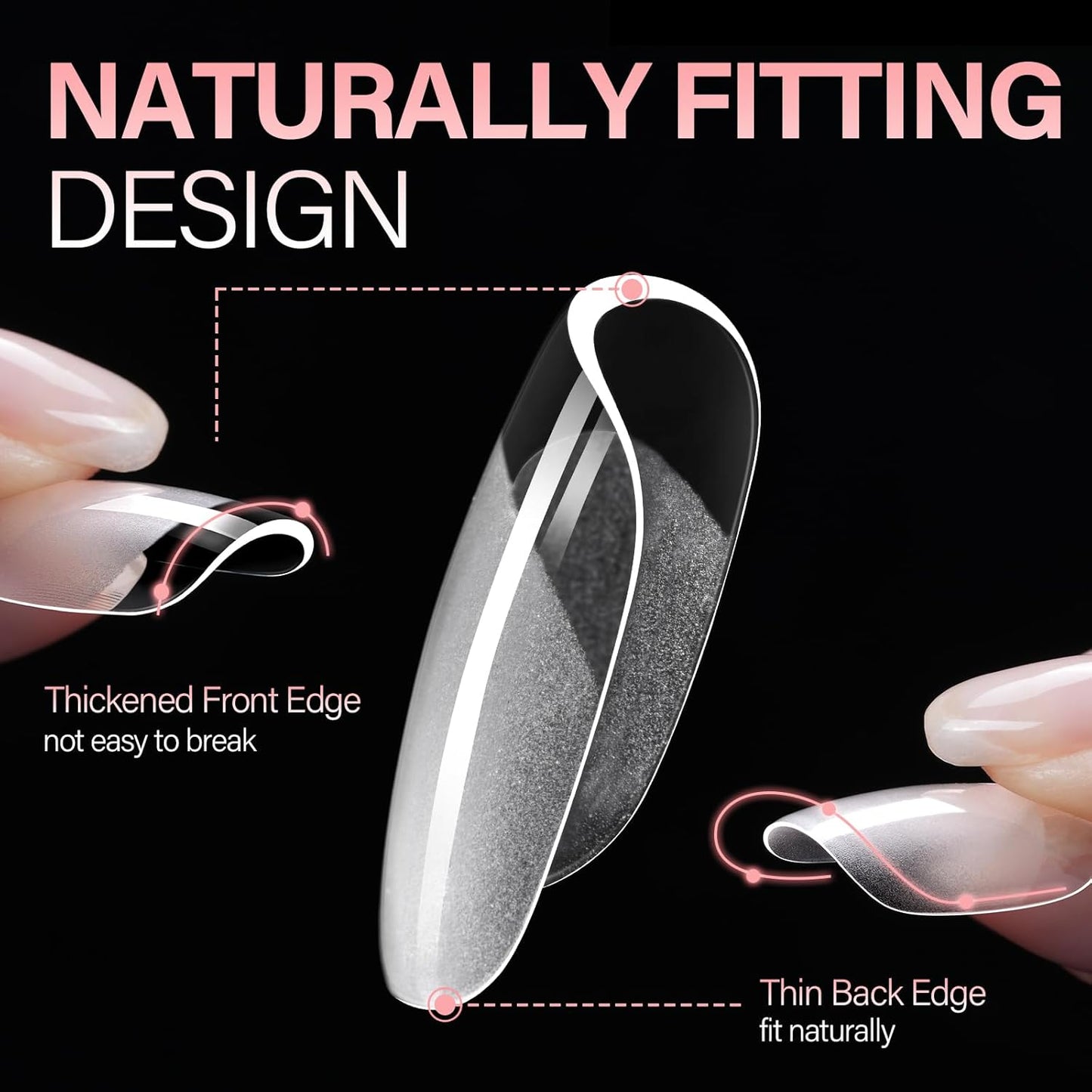 AILLSA Short Square Nail Tips, Fake Thickened Half Matte Nails Tips, Pre-shaped Press on False Nail Tip for Nail Salon 450PCS 15 Sizes with Storage Box