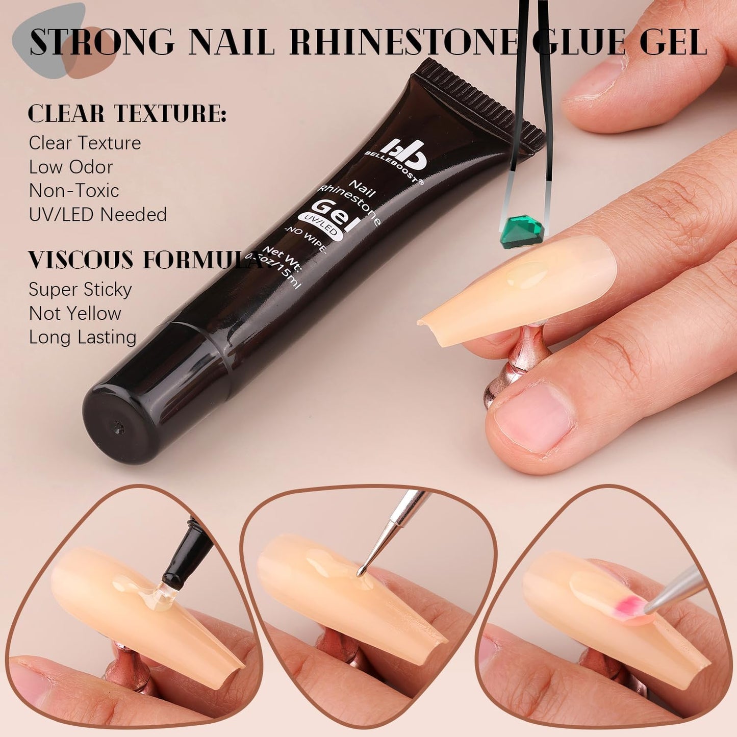 2680Pcs Emerald Green Glass Nail Rhinestones 120Pcs Multi Shapes Flatback Nail Gems + 2560Pcs 1.5-4mm Round Crystal with Rhinestone Glue Gel, Manicure Nail Charms Diamond Gemstone for Nail Art