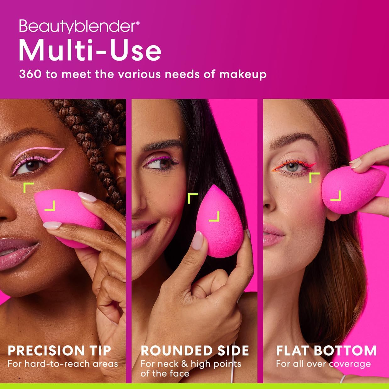 Beautyblender® | Original Pink Beauty Blender Makeup Sponge, Super-Soft Foam Easily Blends Foundations, Powders & Creams, Made in USA, Reusable, Washable, Streak Free Application, Vegan, Cruelty Free