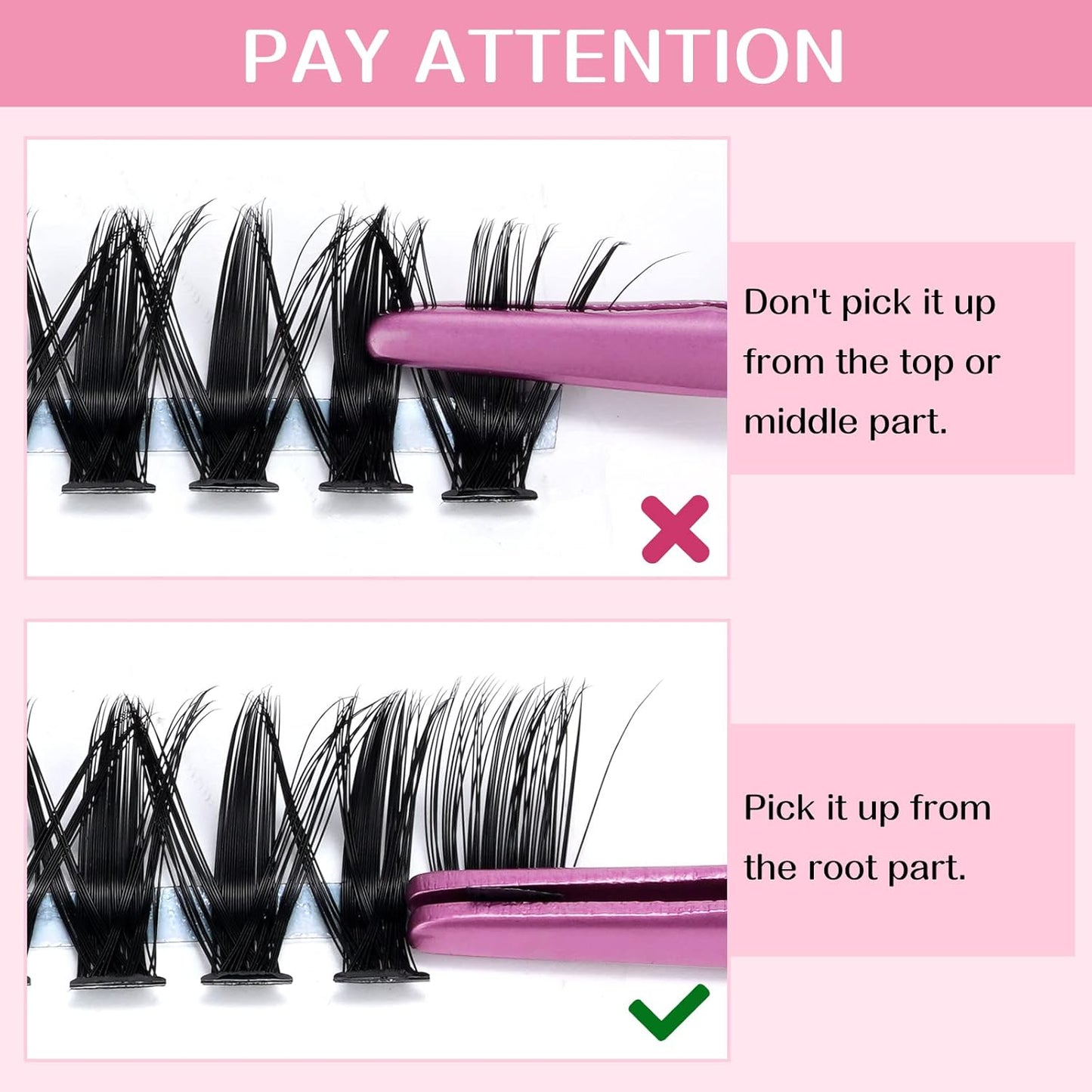280 Pcs Individual Lashes 50D-D-0.07-10 Cluster Lashes C D Curl Wispy Lashes Bottom Lashes DIY Lashes At Home（50D-D-0.07-10）