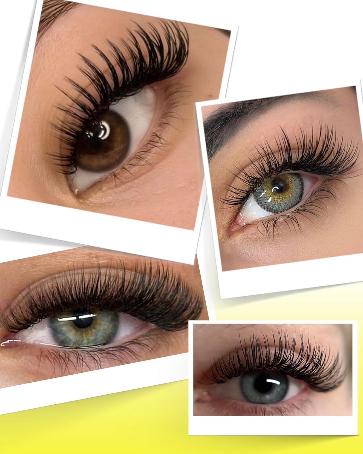 BEYELIAN Eyelash Extension 0.10 D Curl 7-15mm Mixed Tray Easy Fan Lash Extensions Volume Lashes 100°/212°F High Temperature Resistant Classic Professional Use Natural Matte Black (0.10 D 7-15mm Mix)